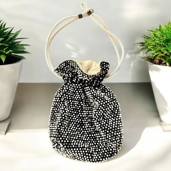Vintage Vintage Beaded Purse String Reversible Bag Purse Size ONE SIZE - 1 Thumbnail
