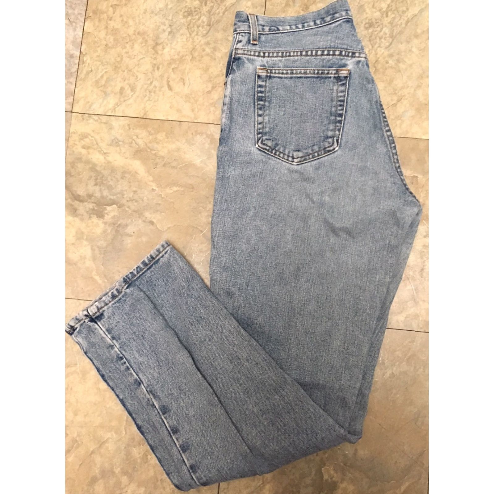 DKNY VINTAGE DKNY Jeans Tapered Leg 90s Mom Jeans Made In USA Sz 10 32 in Waist Blue Denim Jeans Mens Size 32" / US 10 / IT 46 - 3 Thumbnail