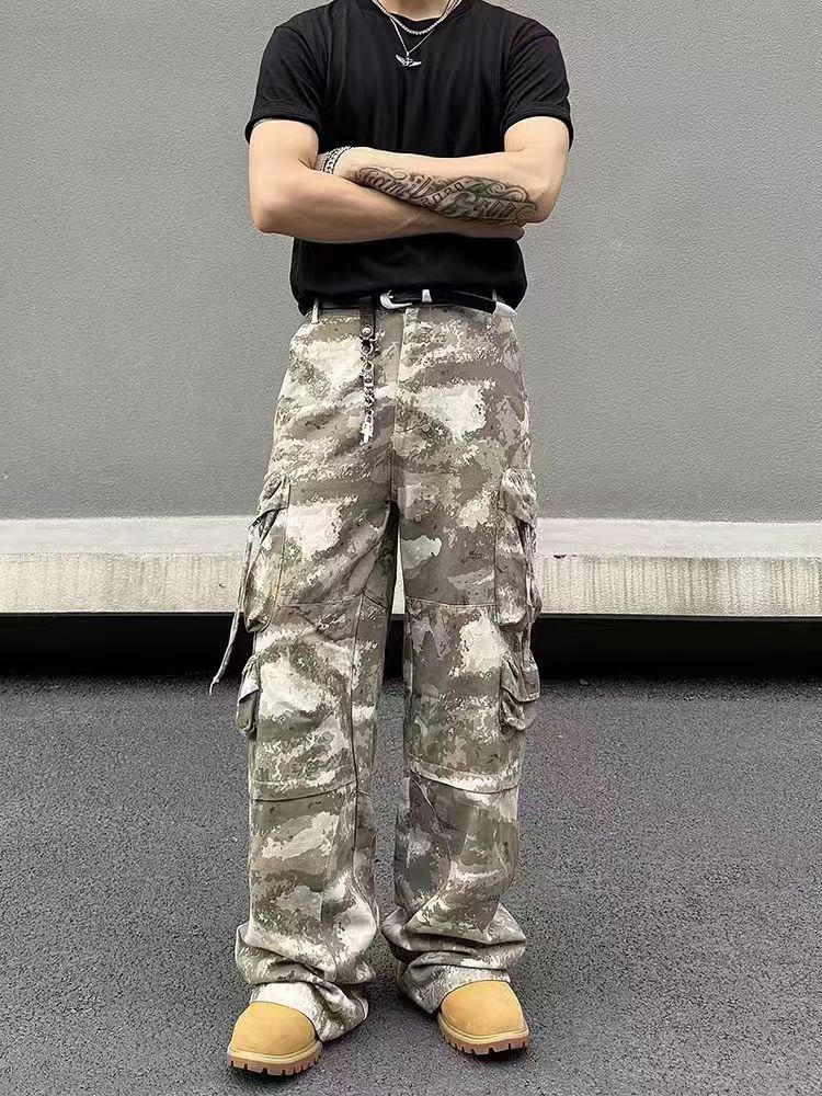Japanese Brand × Vintage Retro multi-pocket camouflage work wide-leg pants Size US 30 / EU 46 - 2 Thumbnail