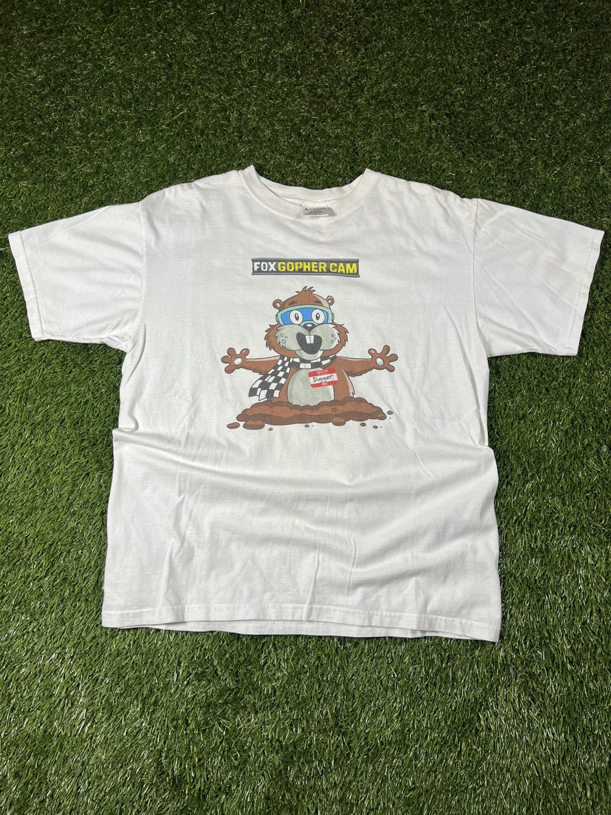 NASCAR Vintage Y2k NASCAR Racing Digger the Gopher Graphic Tee Size US L / EU 52-54 / 3 - 1 Thumbnail