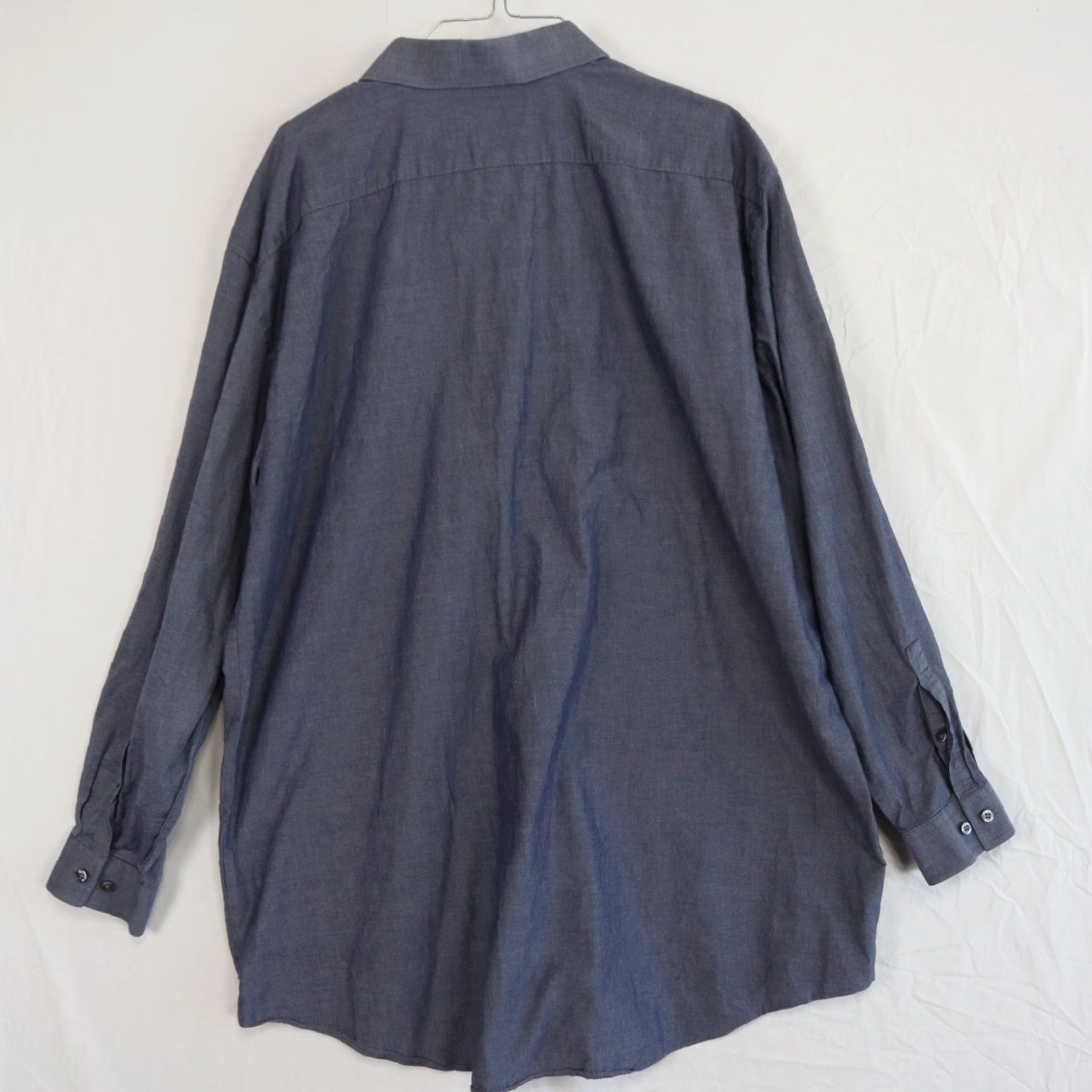 Vintage J. Ferrar Shirt Mens 2XL Slim 18-18.5 Button Up Long Sleeve Mechanical Stretch Blue Dress Shirt Size US XXL / EU 58 / 5 - 3 Thumbnail