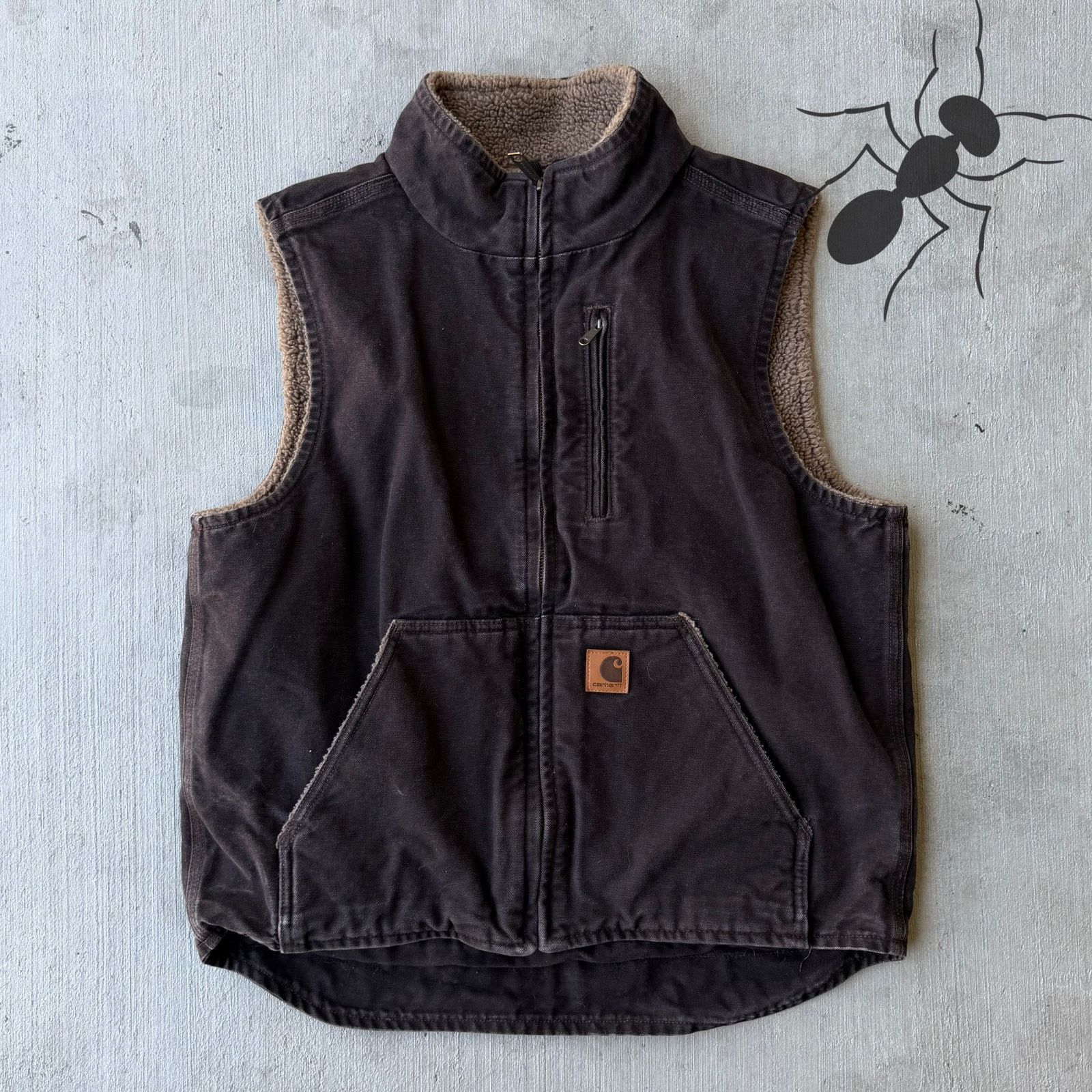 Carhartt × Vintage Carhartt V33 DKB brown work wear vest Size US M / EU 48-50 / 2 - 1 Thumbnail