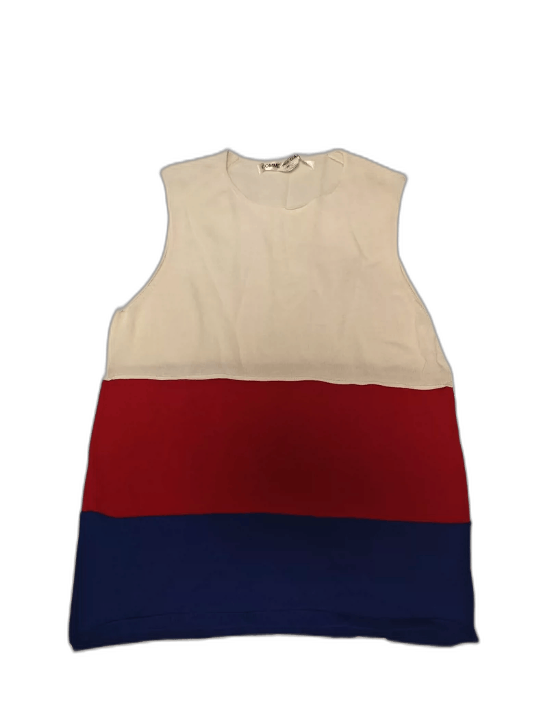 Comme des Garcons CDG Wool Three-Color Sleeveless Tank Top - dmc Size M / US 6-8 / IT 42-44 - 1 Thumbnail
