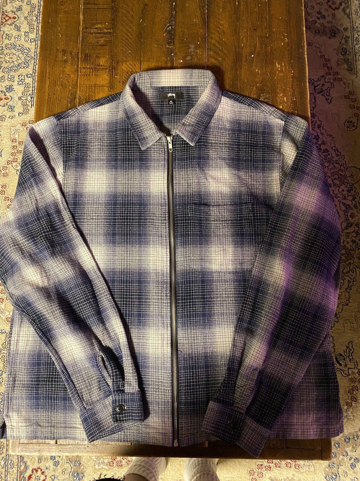 Stussy Stussy Paul Shadow Plaid Zip Flannel Size US XL / EU 56 / 4 - 1 Thumbnail