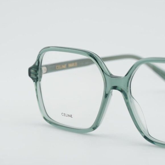 Celine Celine CL50126I 093 Eyeglasses Light Green 55mm Square Frame Size ONE SIZE - 6 Thumbnail