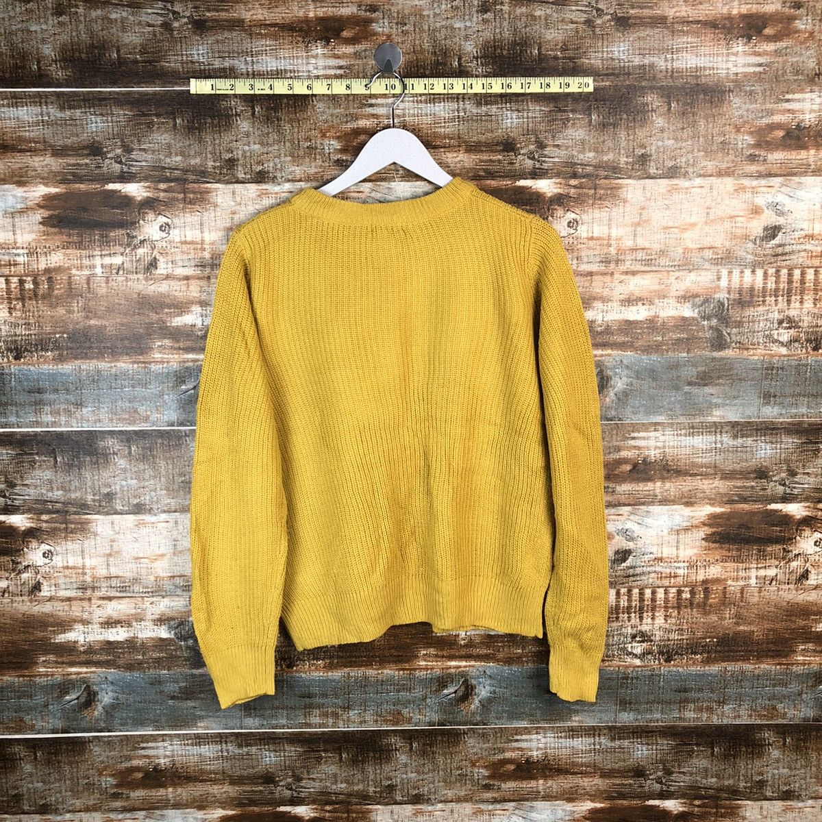 GU × Homespun Knitwear GU japan art Mustard plain sweatshirt Knitwear #A1503 Size M / US 6-8 / IT 42-44 - 12 Thumbnail