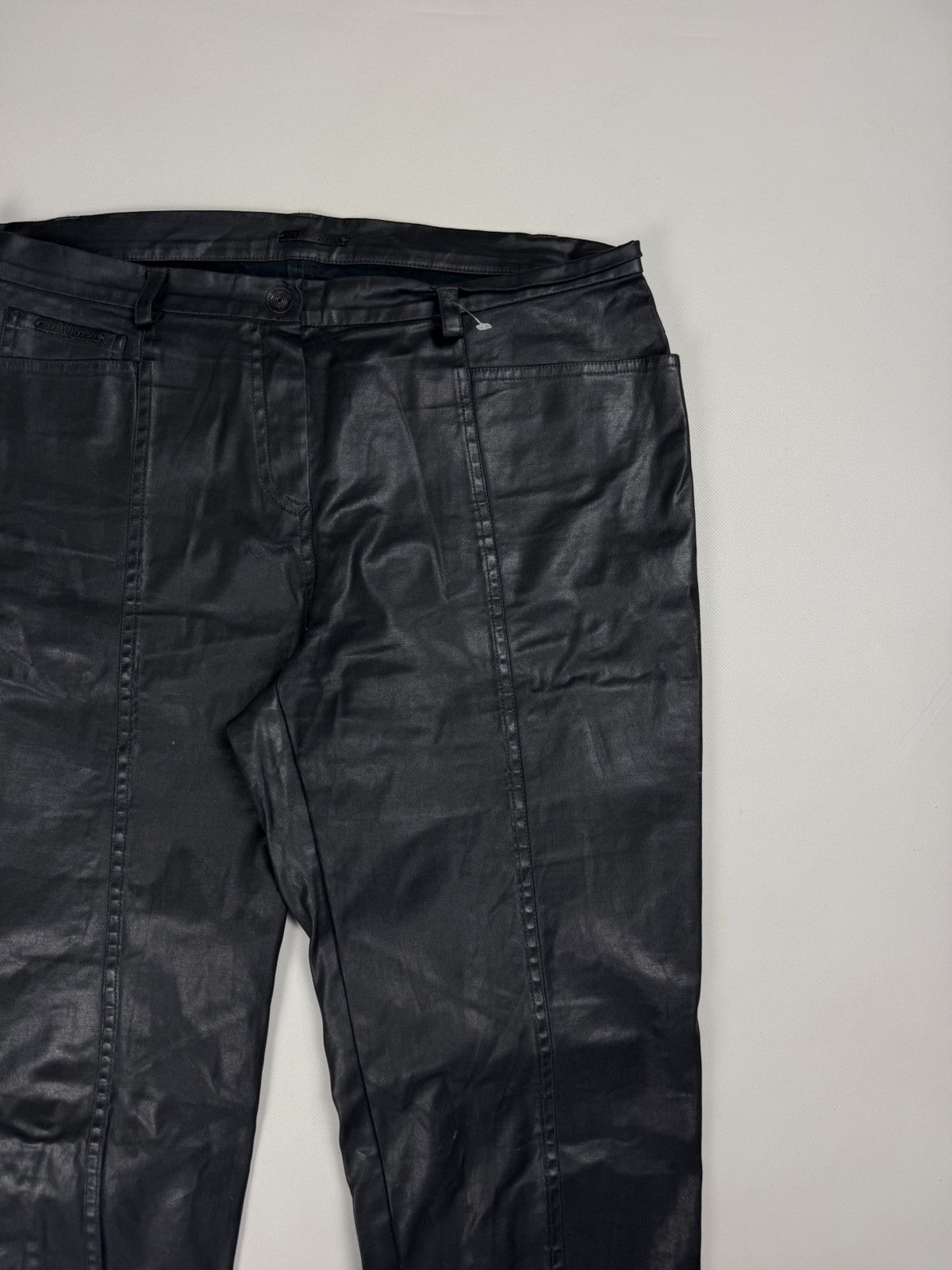 Annette Gortz Annette Gortz Avant-Garde Coated Resin Cotton Pants Trousers Size 30" / US 8 / IT 44 - 9 Thumbnail