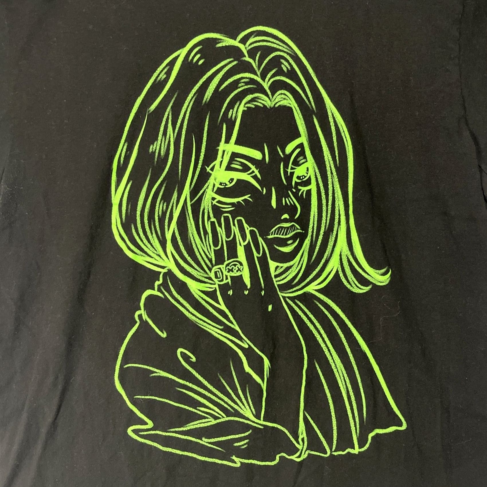 Vintage Billie Eilish Shirt Mens Medium Black Short Sleeve Tee Size US M / EU 48-50 / 2 - 4 Thumbnail