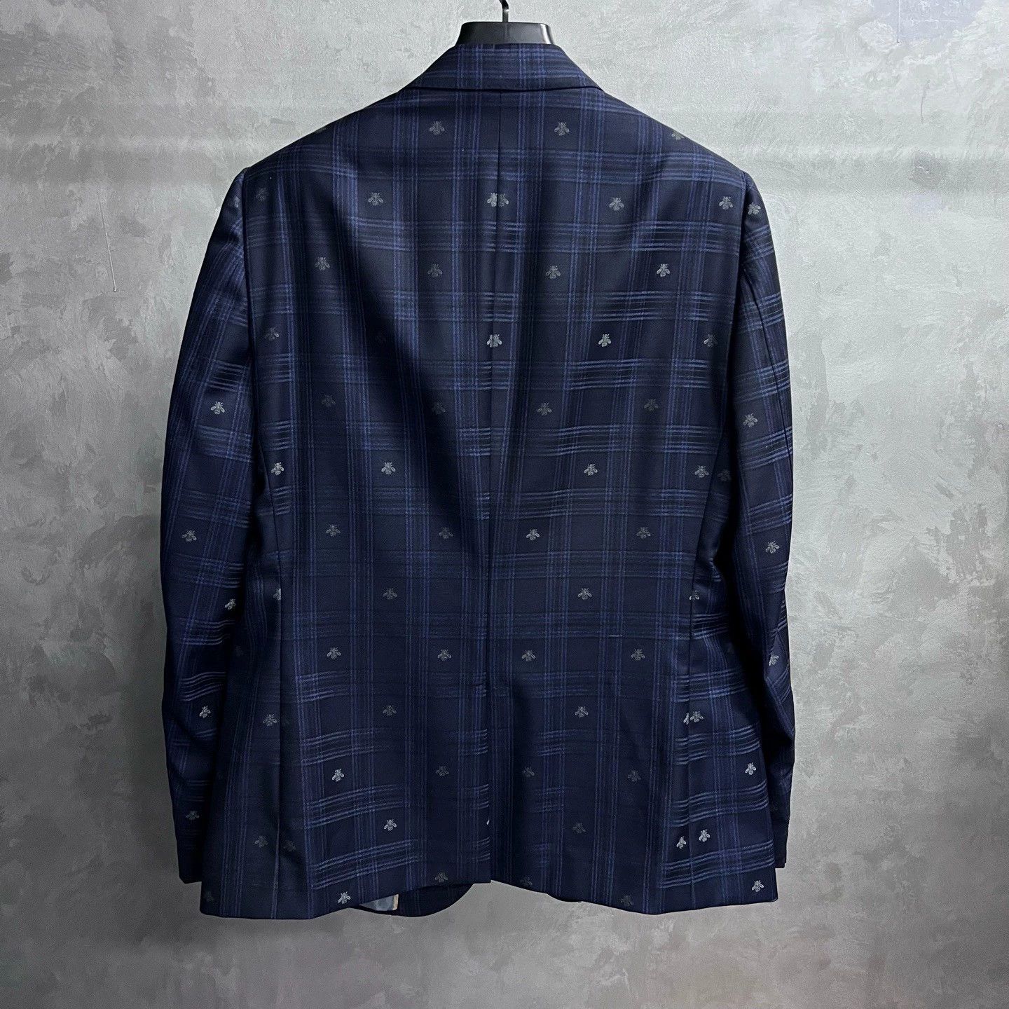 Gucci gucci navy blue wool suit with bees pattern Size US XXL / EU 58 / 5 - 2 Thumbnail