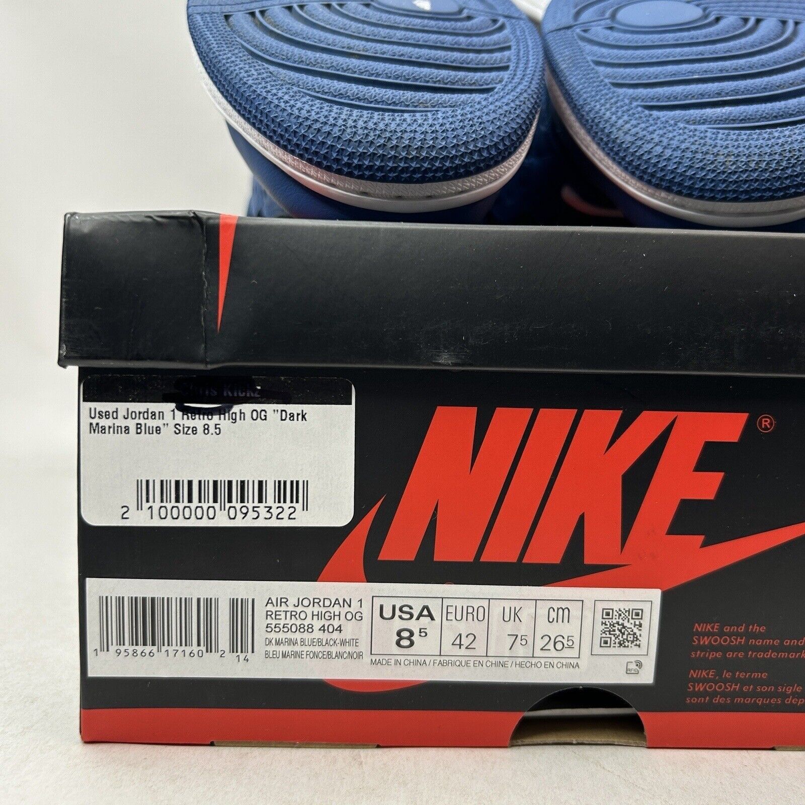 Nike Nike Air Jordan 1 Retro High OG “Dark Marina Blue” 2024 Size US 8.5 / EU 41-42 - 8 Thumbnail