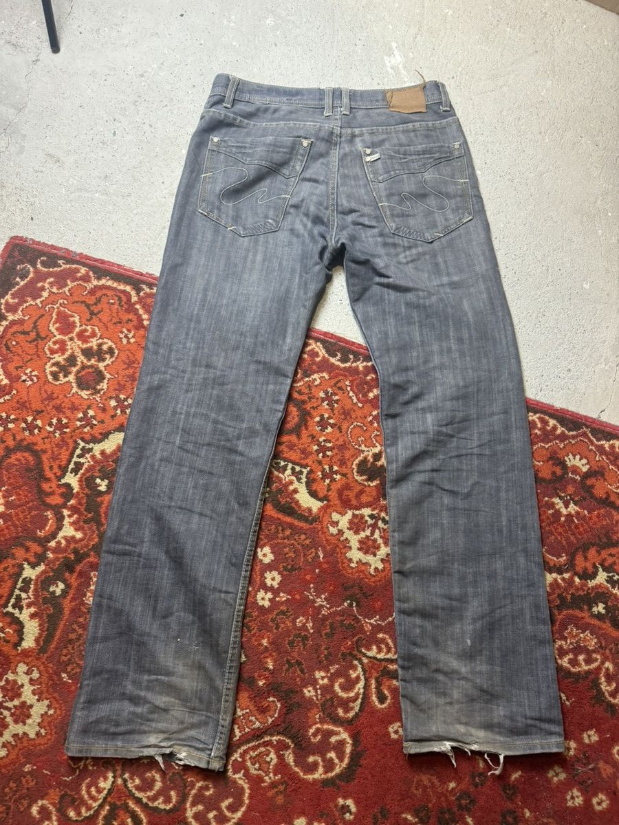 Japanese Brand × Vintage Vintage Y2K Boss Antique Embroidered Logo Baggy Denim Pants Size US 33 - 13 Thumbnail