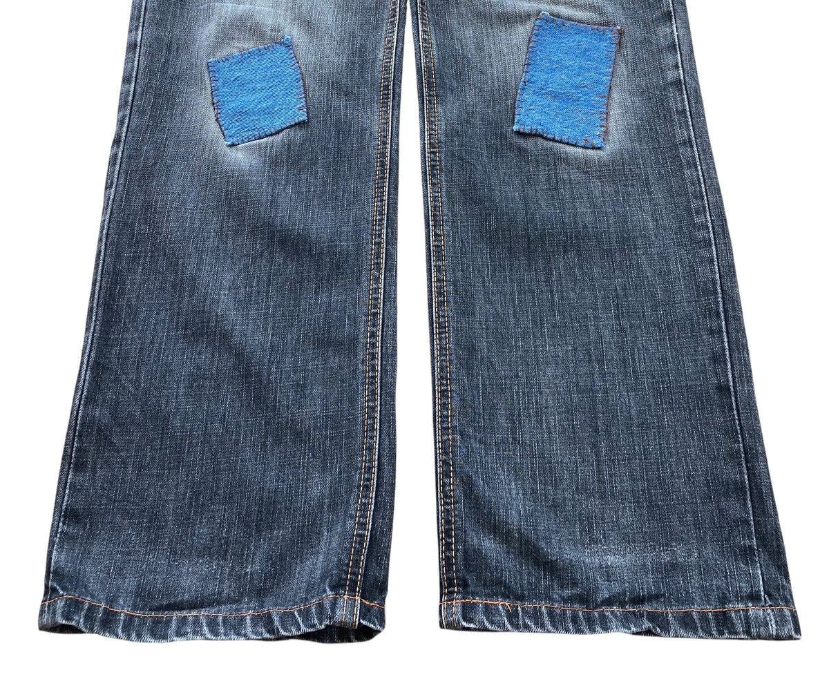 Edwin Edwin 503 Faded Blue Wash Patchwork Straight Leg Jeans Size US 32 / EU 48 - 5 Thumbnail
