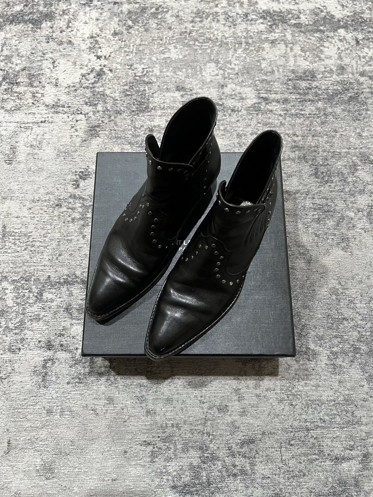 Saint Laurent Paris Saint Laurent paris studded boots wyatt Size US 8 / EU 41 - 11 Thumbnail