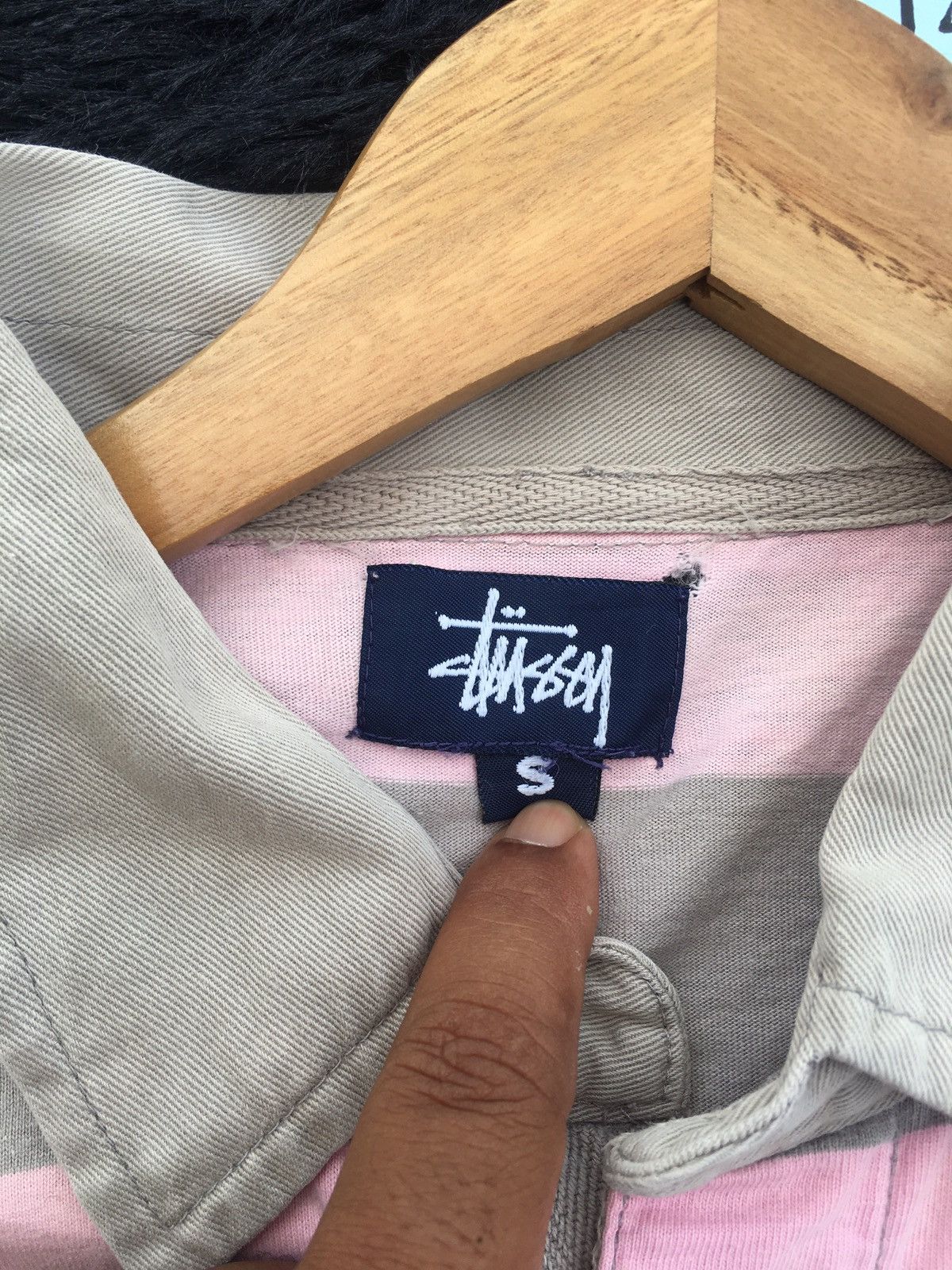 Stussy Rare Vintage Stussy Pink Stripes Collar Shirt Size US M / EU 48-50 / 2 - 8 Thumbnail