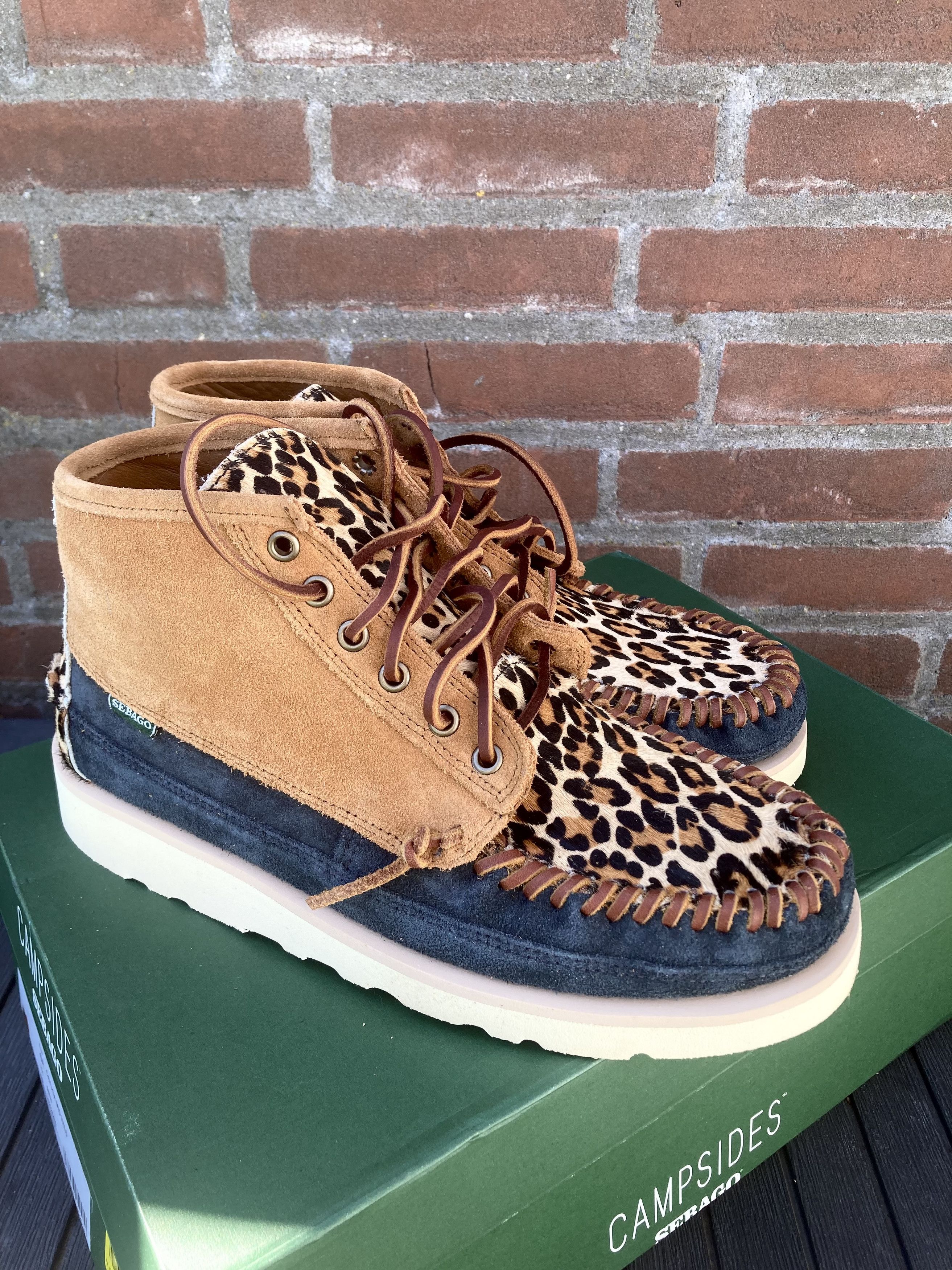 Sebago Cayuga Campsides Vibram wild chukka mid leopard animal 9 43 Size US 9 / EU 42 - 1 Thumbnail