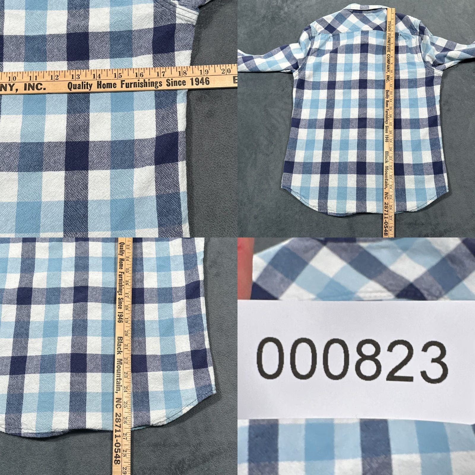 Vintage Denim & Supply Ralph Lauren Shirt Mens Small Blue Plaid Flannel Button-Up Regular Size US S / EU 44-46 / 1 - 8 Thumbnail