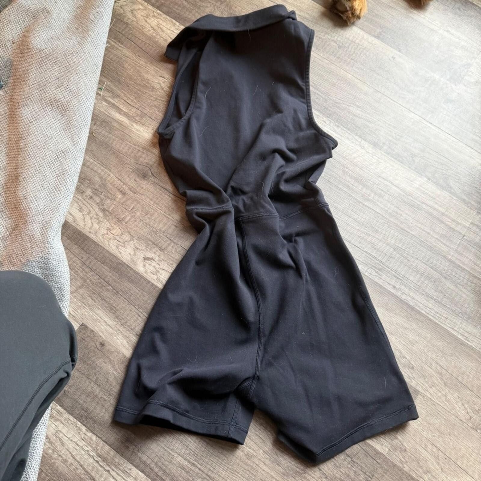 Other Wilfred Free Black Sleeveless Half Zip Biker Short Romper S Size 27" / US 4 / IT 40 - 7 Thumbnail