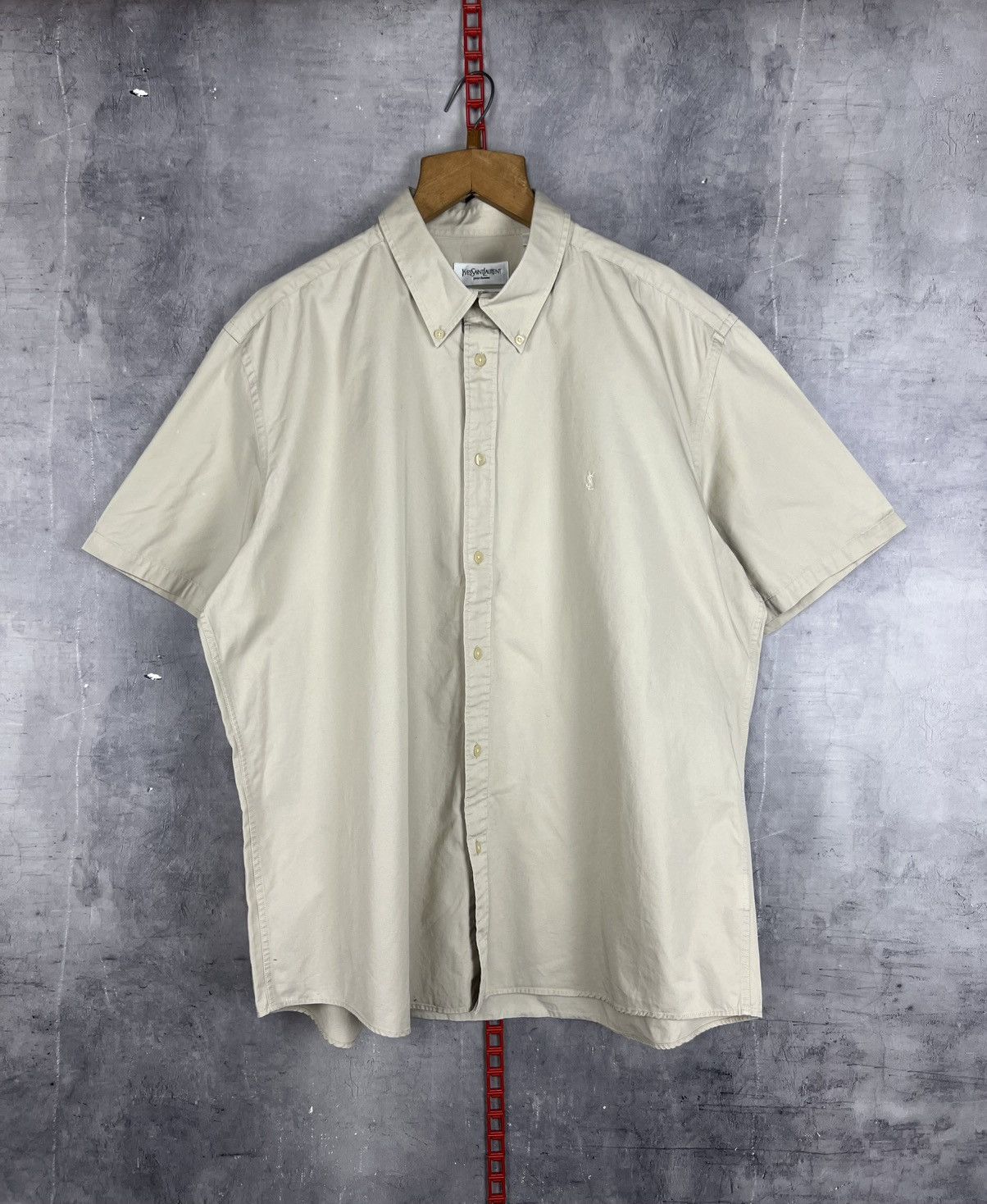 Yves Saint Laurent Vintage YSL Yves Saint Laurent Beige Shirt Size 2Xl Size US XXL / EU 58 / 5 - 1 Thumbnail