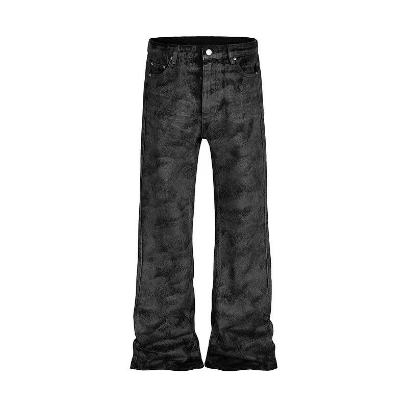 Japanese Brand × Jean High Street Wide Leg Black Micro Flare Jeans Size US 33 - 6 Thumbnail