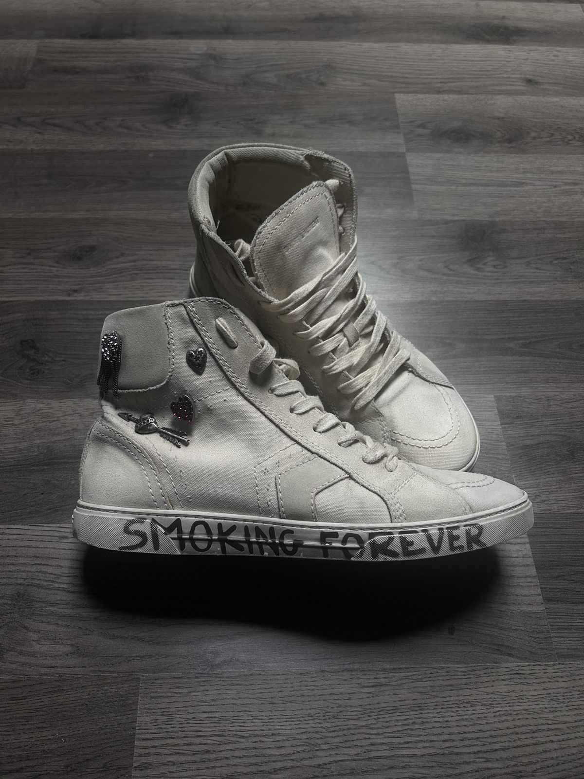 Saint Laurent Paris Saint Laurent “Smoking Forever” sneakers Size US 9.5 / EU 42-43 - 1 Thumbnail