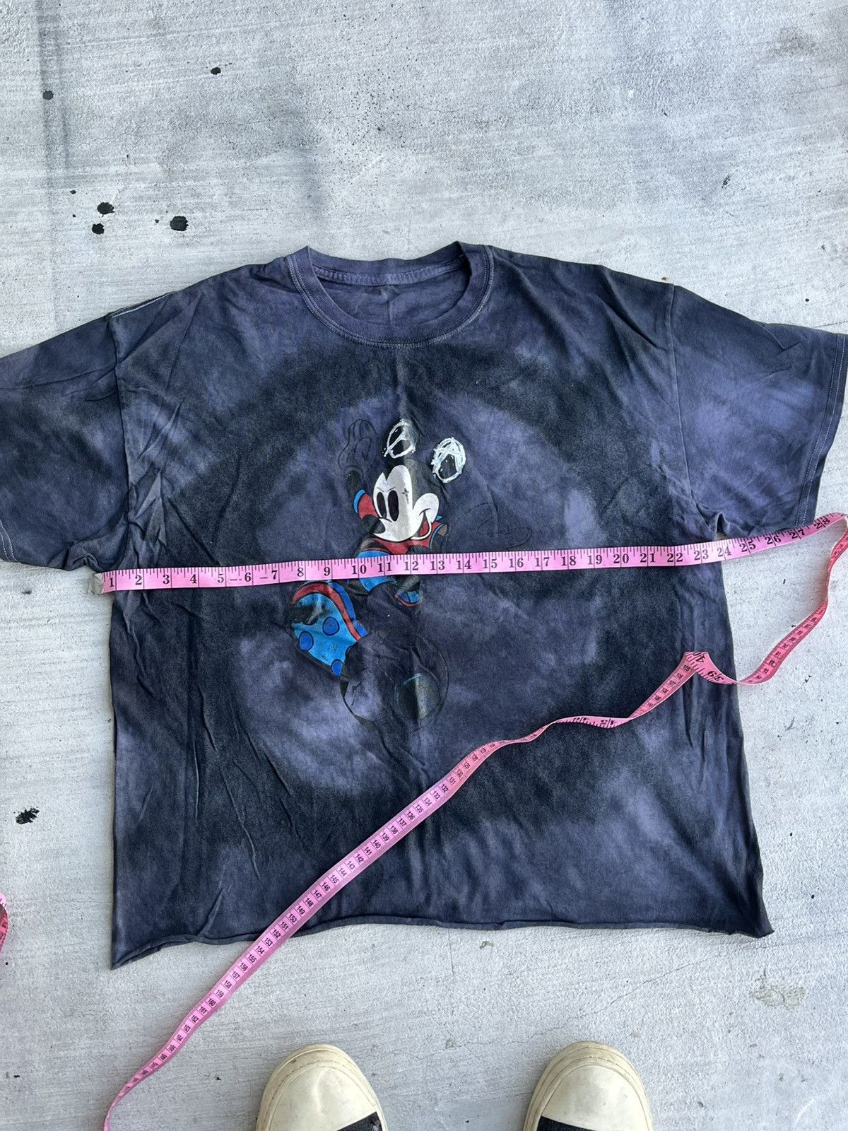 Disney Custom Mickey Mouse Tee – Tie Dye Distressed L Size US XL / EU 56 / 4 - 2 Thumbnail