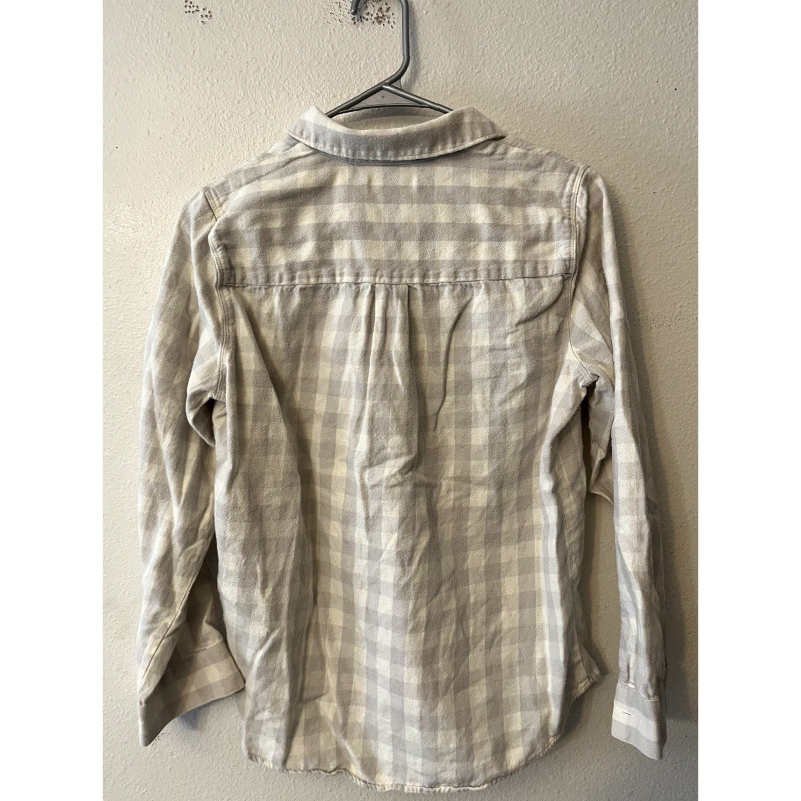 Madewell Madewell Gray Plaid Flannel Half Button Down Top M Casual Shirt Womens Button-Up 100% Cotton Flannel Classic Easy Care Pockets Size M / US 6-8 / IT 42-44 - 3 Thumbnail