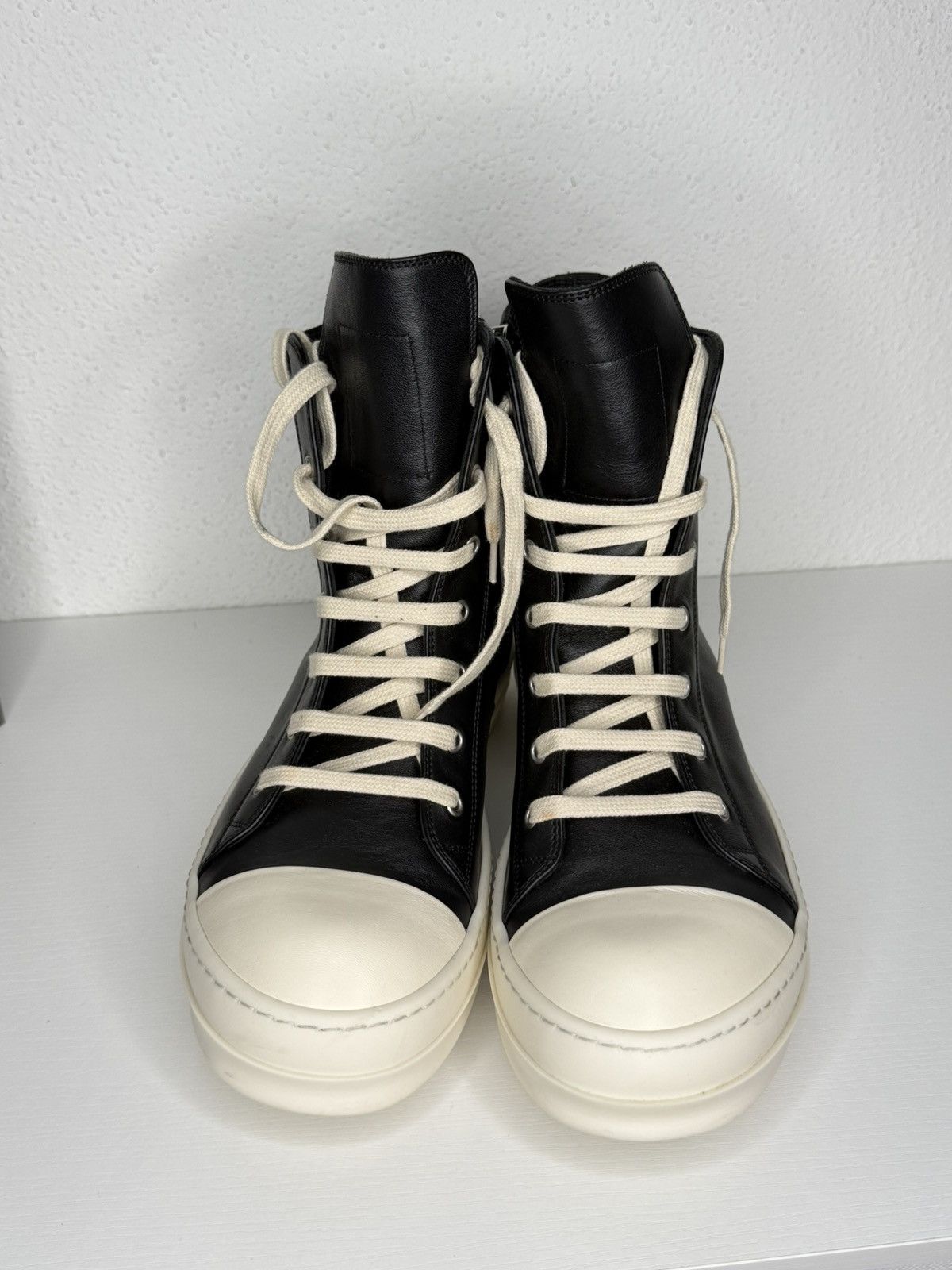 Rick Owens Rick Owens Leather High Black Milk Size US 10 / EU 43 - 2 Thumbnail