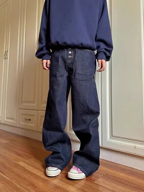 VIBE Vintage street Y2K straight leg button up baggy jeans Size US 34 / EU 50 - 7 Thumbnail