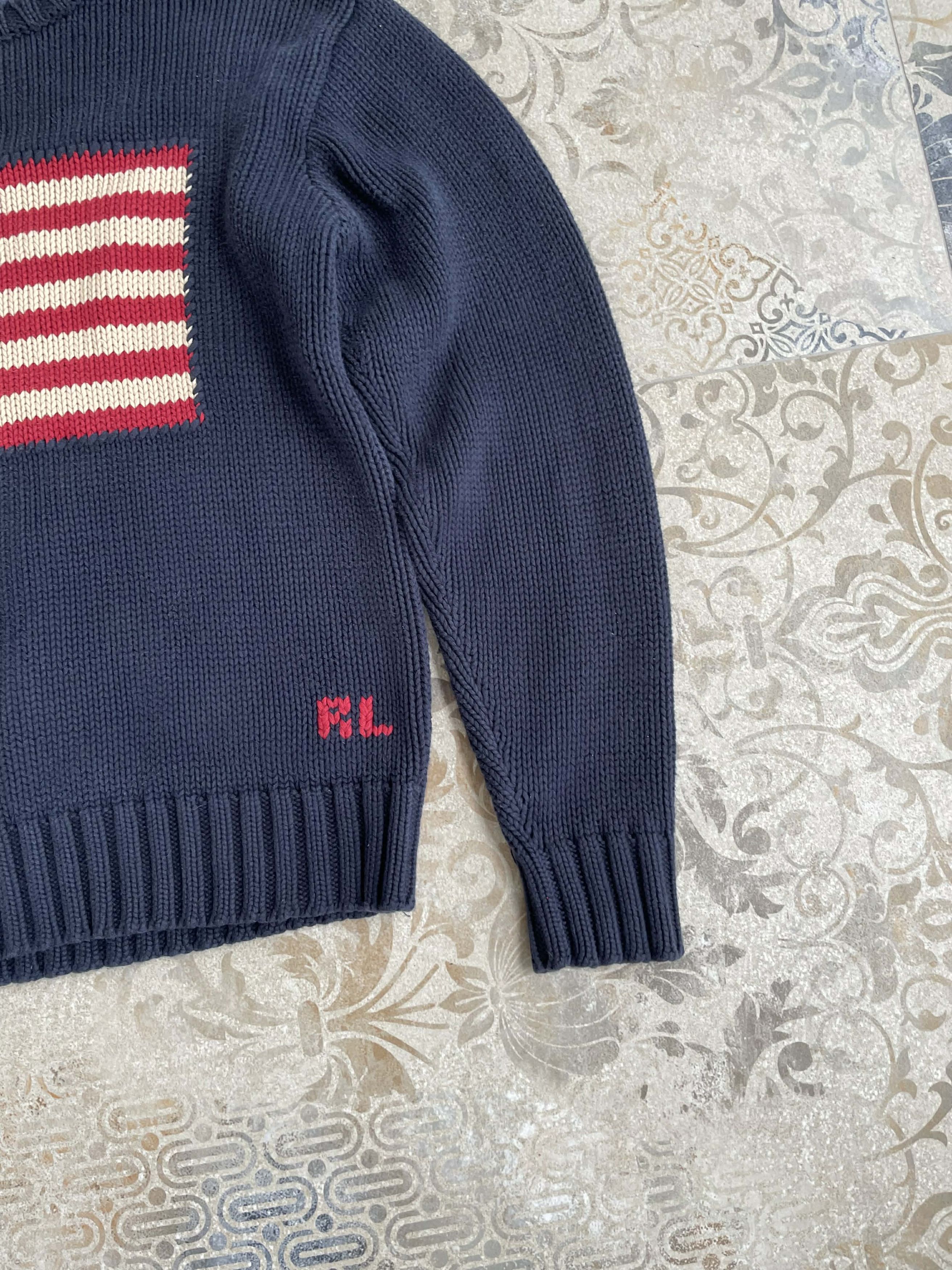 Polo Ralph Lauren Womens Polo Ralph Lauren Jumper USA Knit Flag Made in Japan Size S / US 4 / IT 40 - 3 Thumbnail