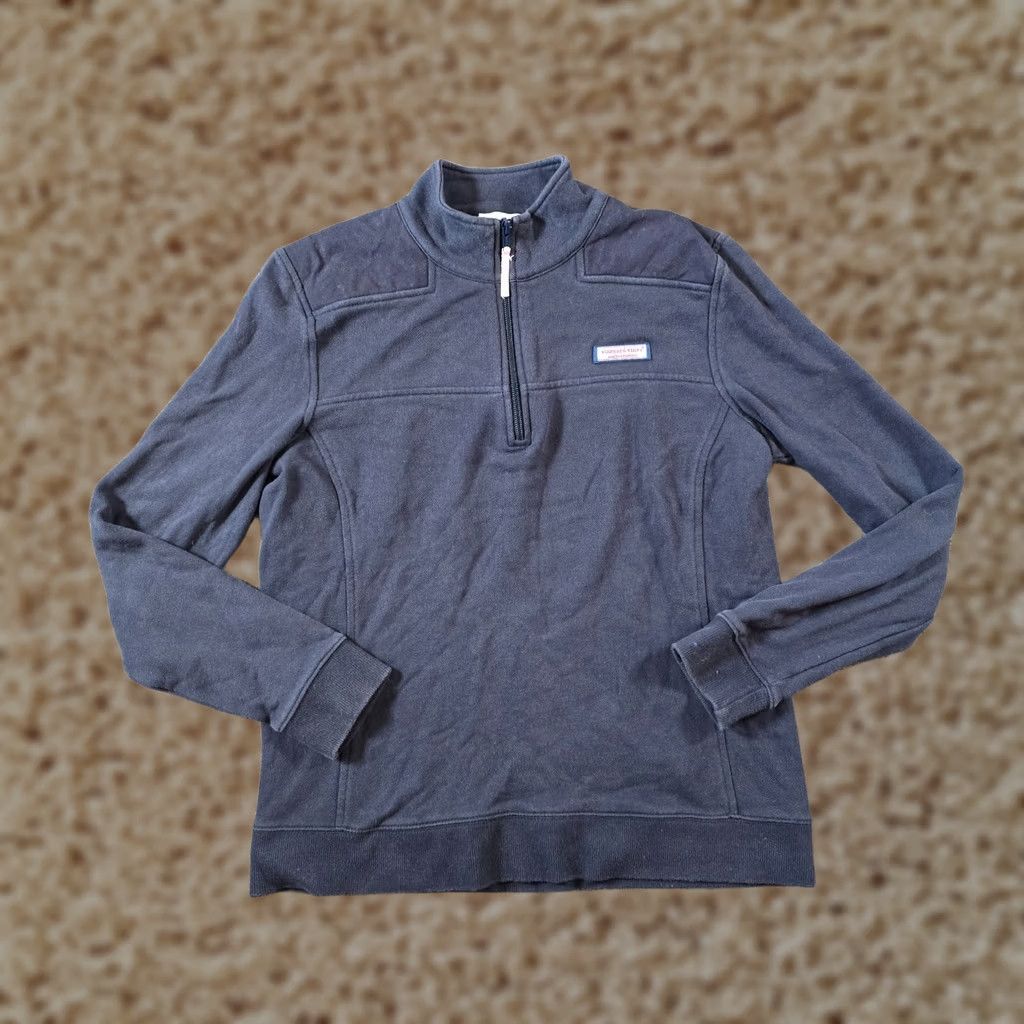 Vineyard Vines Vineyard Vines Sweater Womens Size Medium Blue 1/4 Zip Long Sleeve Casual Preppy Size M / US 6-8 / IT 42-44 - 1 Thumbnail