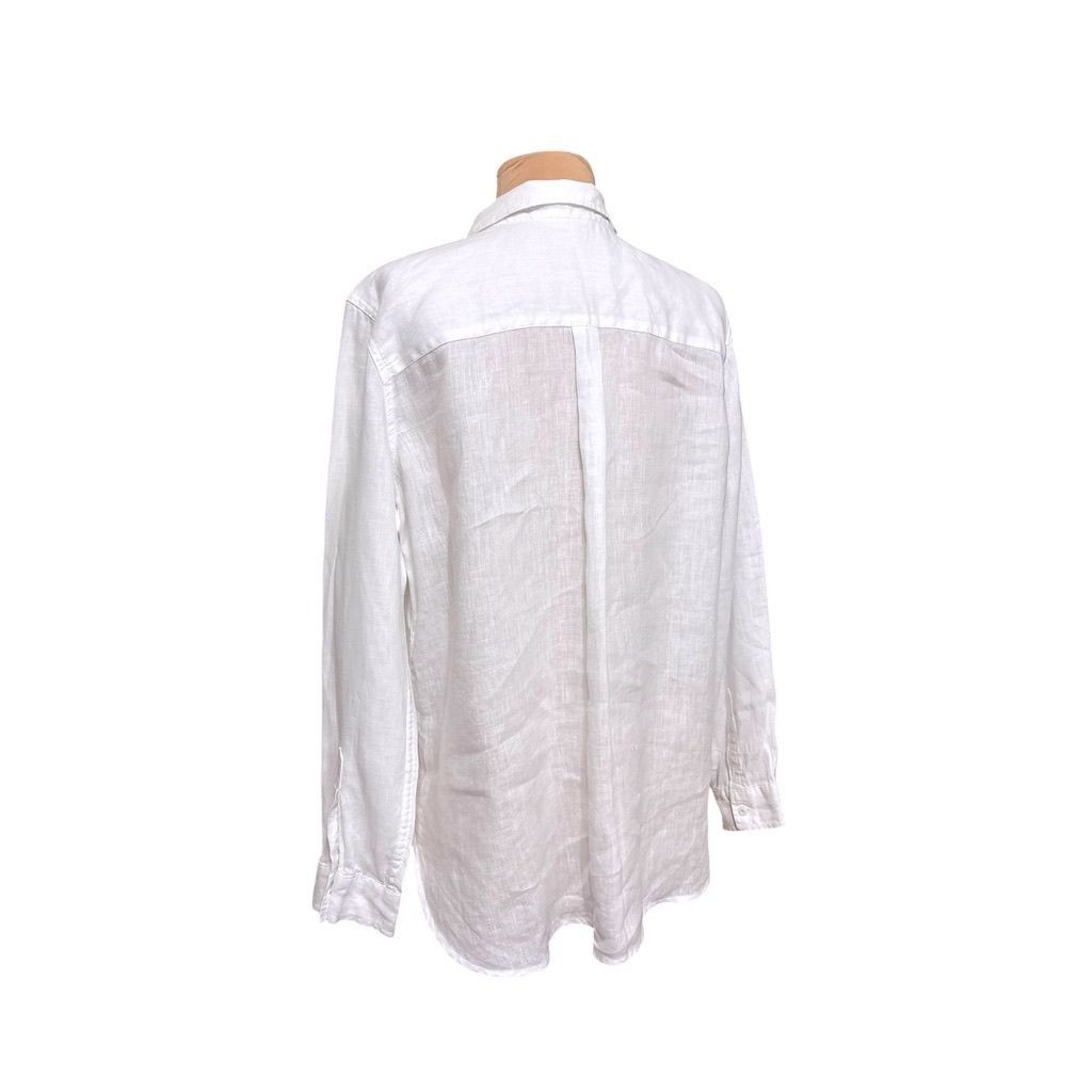 Boden Boden Linen Button Up Shirt White 8 Petite Top Blouse Classi Size M / US 6-8 / IT 42-44 - 8 Thumbnail
