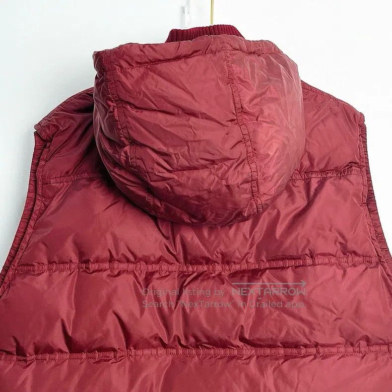 Gucci Gucci Burgundy down hooded vest with leather on the chest Size US S / EU 44-46 / 1 - 5 Thumbnail