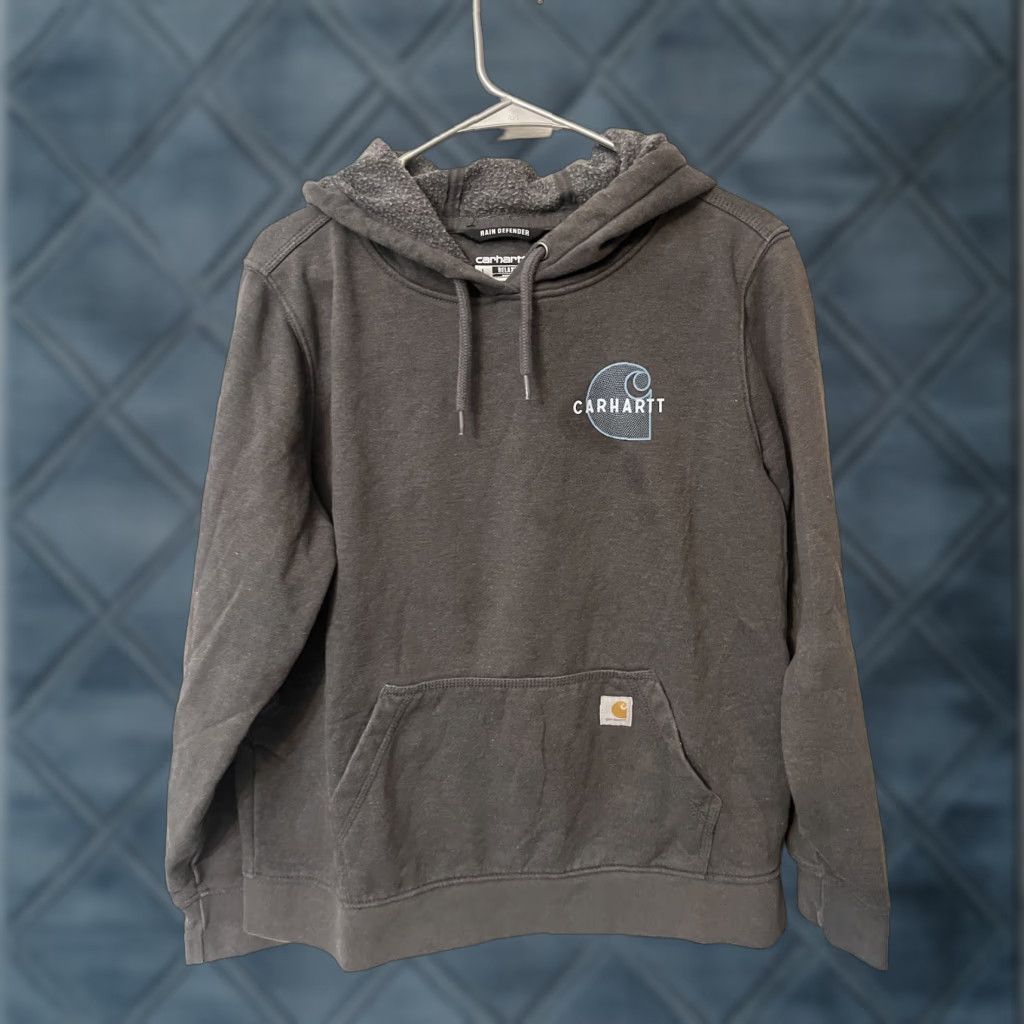 Carhartt Women’s Carhartt Rain Defender Hoodie Large Gray Outdoor Pullover Size L / US 10 / IT 46 - 1 Thumbnail