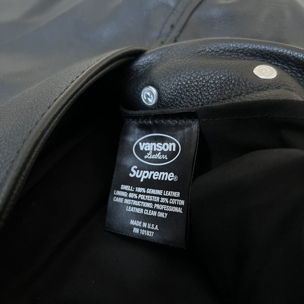 Supreme × Vanson Leathers Supreme x Vanson Ghost Rider Leather Pants (Black) Size US 32 / EU 48 - 17 Thumbnail