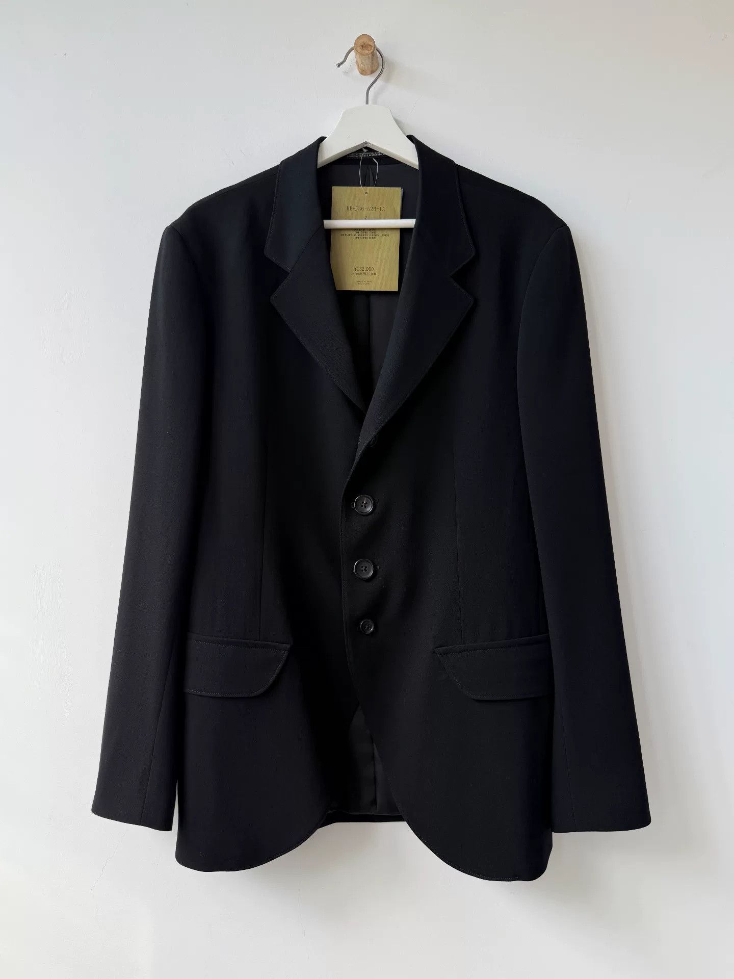 Yohji Yamamoto Yohji Yamamoto Black Wool Suit Jacket Size US L / EU 52-54 / 3 - 1 Thumbnail