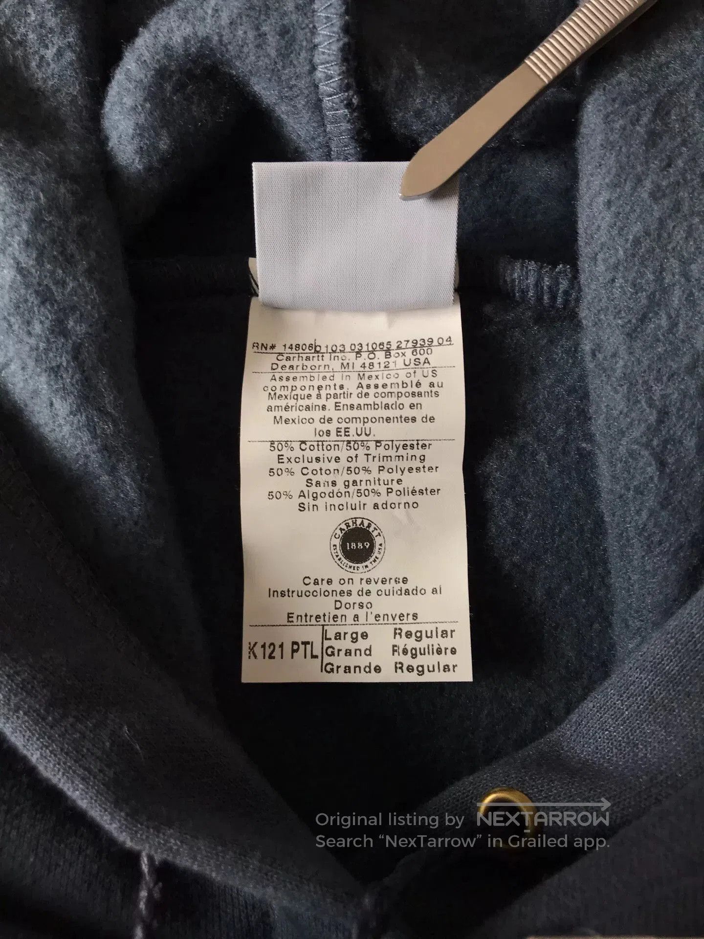 Carhartt Carhartt K121 PTL Hooded Sweatshirt. Size US L / EU 52-54 / 3 - 9 Thumbnail
