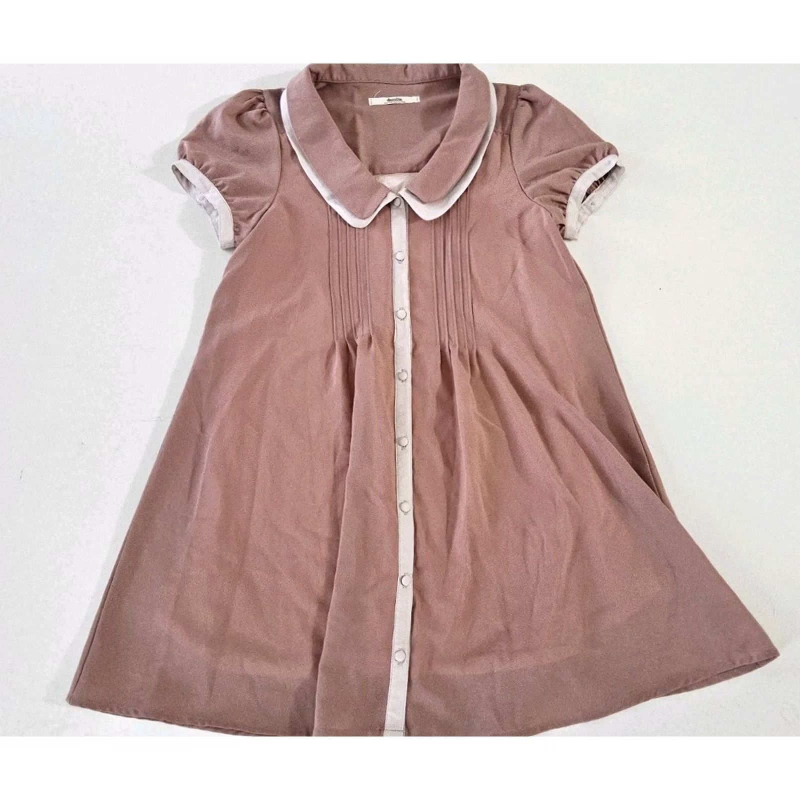 Vintage Dazzlin' Dress Casual Mini Sleeveless Chiffon Dusty Pink Flower Pockets Japan Size S Womens Size S / US 4 / IT 40 - 3 Thumbnail