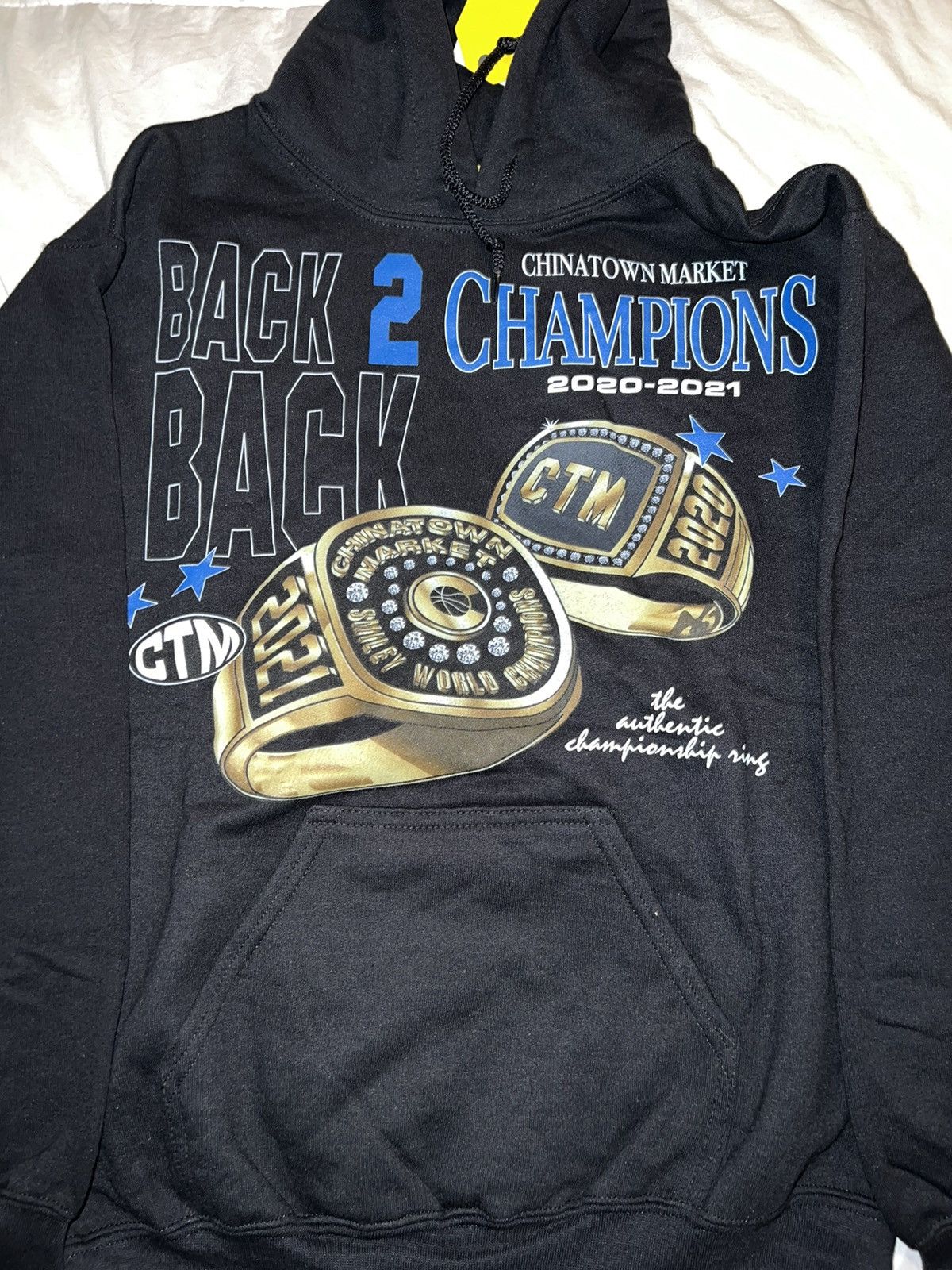 Chinatown Market Back 2 Back good Champions Black Hoodie Size XL