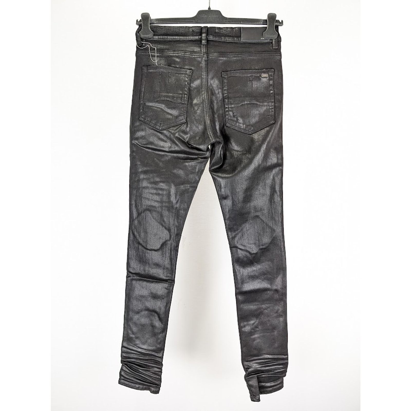 Amiri o1rshd1 Q:2 / Coated MX1 Jeans in Black Size US 33 - 14 Thumbnail