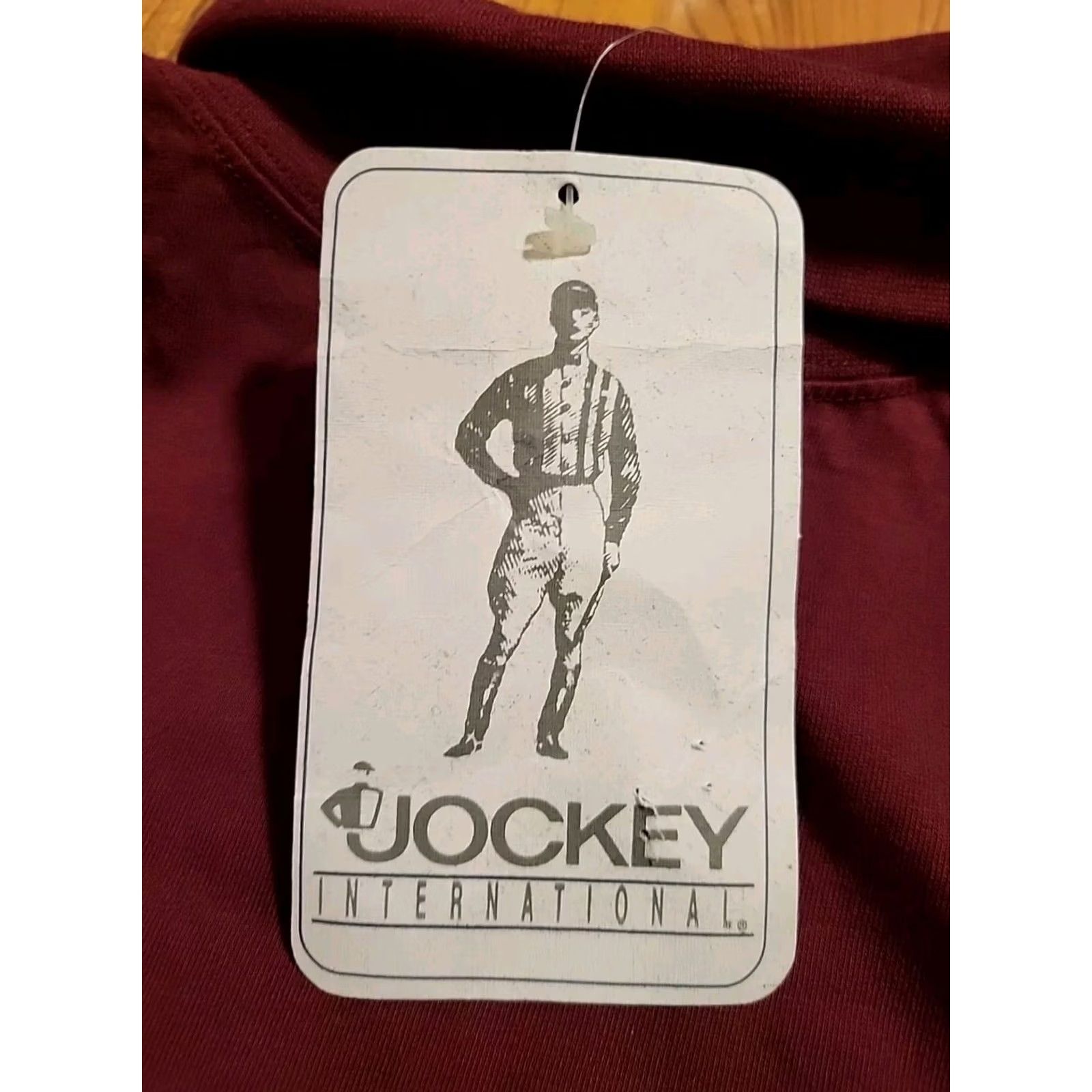 Jockey VINTAGE Jockey Shirt L XL Maroon 1990s Turtleneck Long Sleeve NWT Girls? Size US L / EU 52-54 / 3 - 6 Thumbnail
