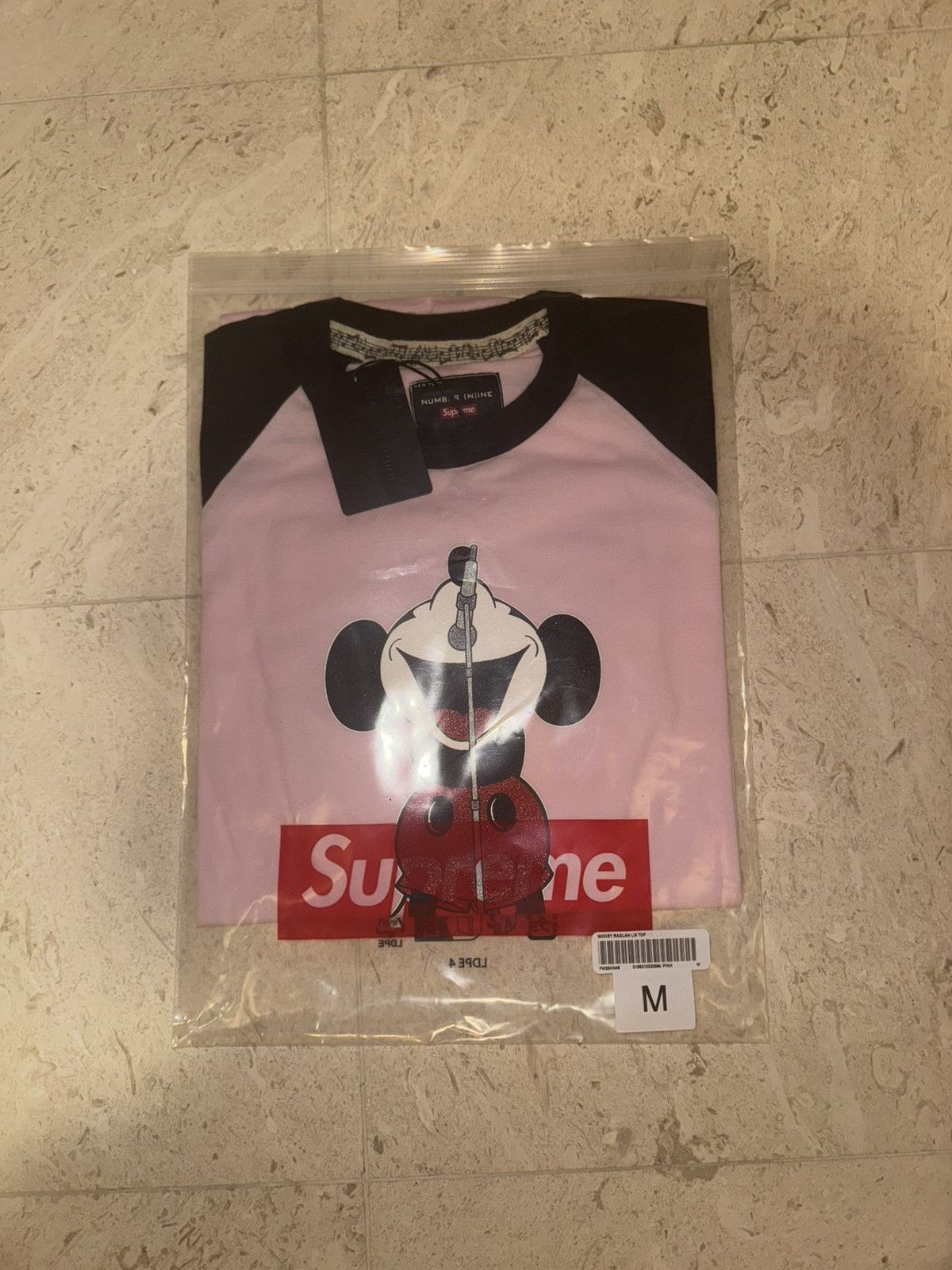 Number (N)ine Supreme Number (N)ine Mickey Mouse Raglan L/S Top Size US M / EU 48-50 / 2 - 4 Thumbnail