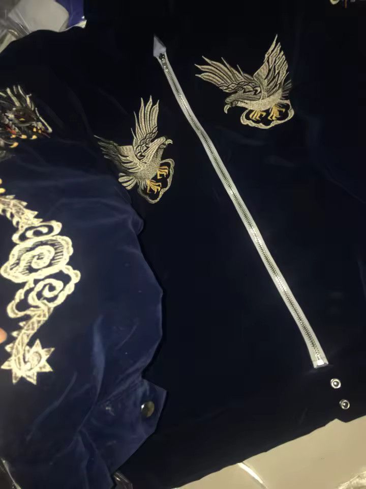 Japanese Brand Japan Style Jacket Gothic Dragon Pattern Bomber Jackets Size US XL / EU 56 / 4 - 5 Thumbnail