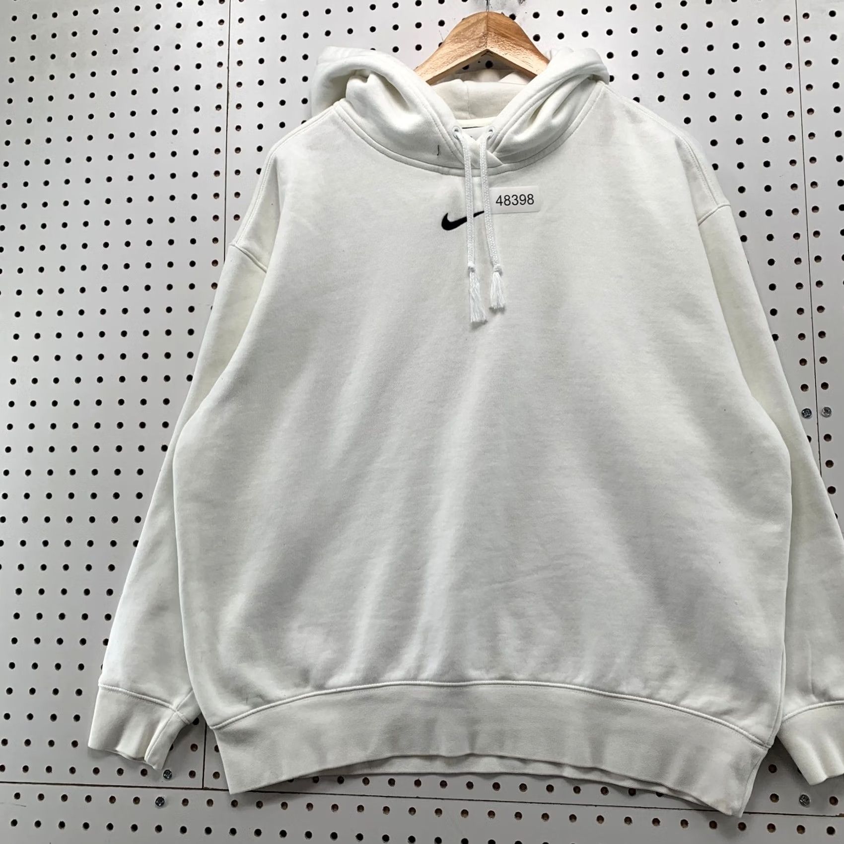 Nike Nike Center Swoosh Hoodie Sweatshirt Mens Medium White Fleece Hooded Pullover Size US M / EU 48-50 / 2 - 4 Thumbnail