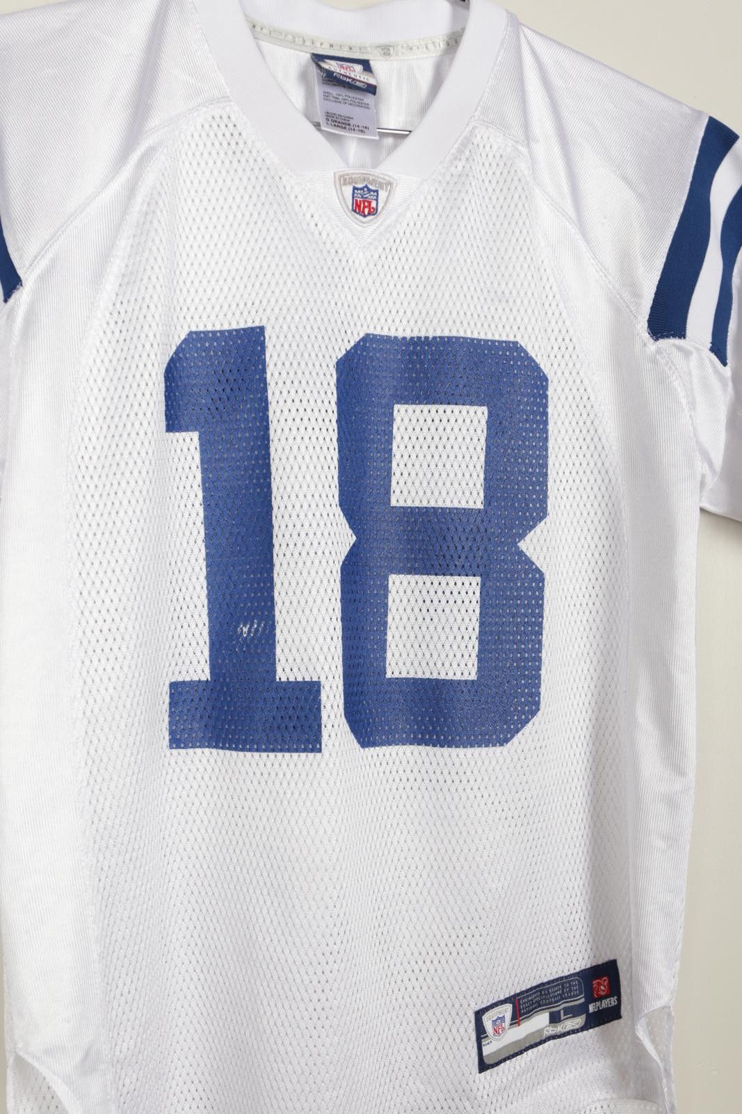 Reebok 08' Reebok NFL Equipment Colts Manning #18 Football Jersey Size ONE SIZE - 3 Thumbnail