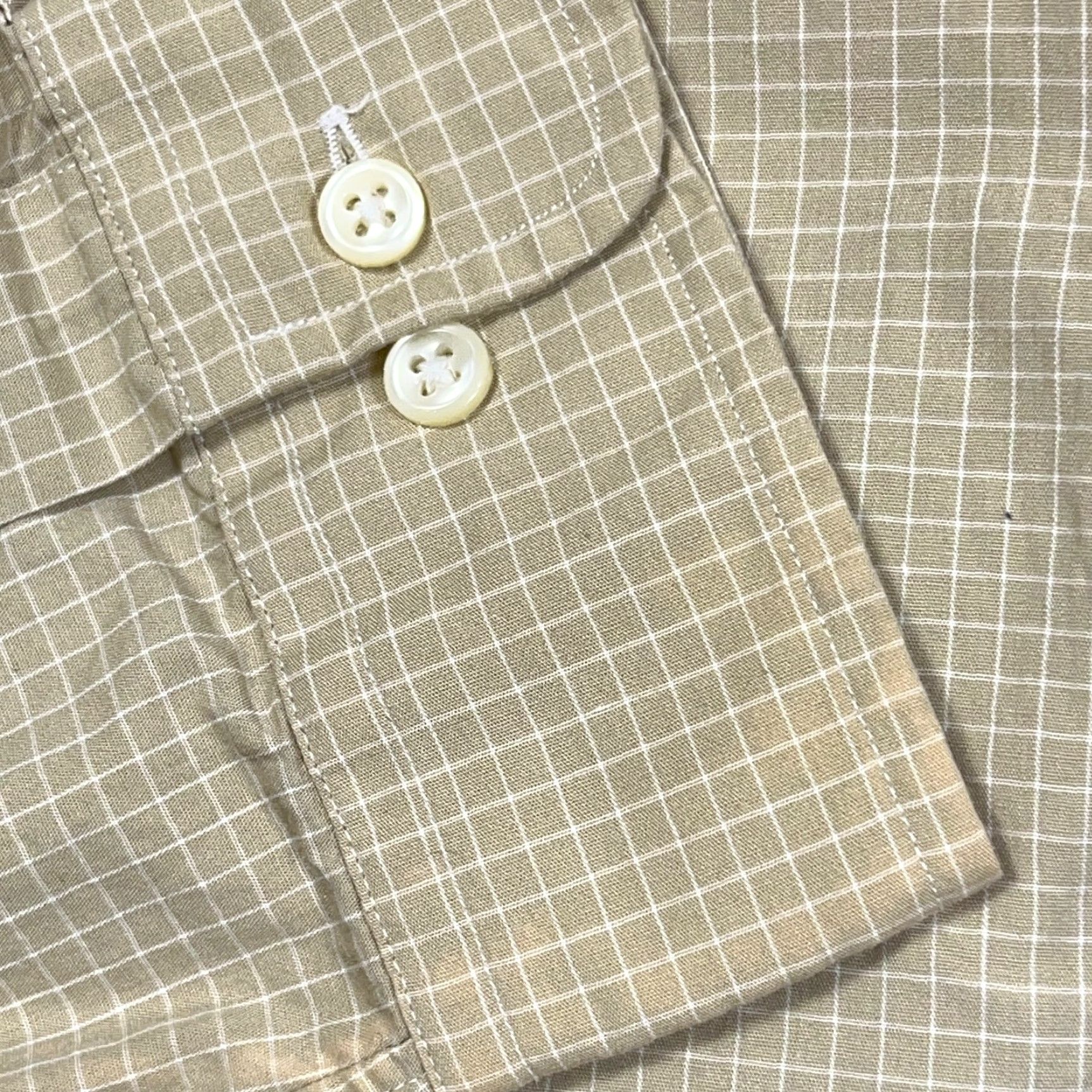 Ralph Lauren Ralph Lauren Shirt Men L Beige Check Button-Up Embroidered Logo Button Colorful Preppy Modern Mens Size 42R - 5 Thumbnail