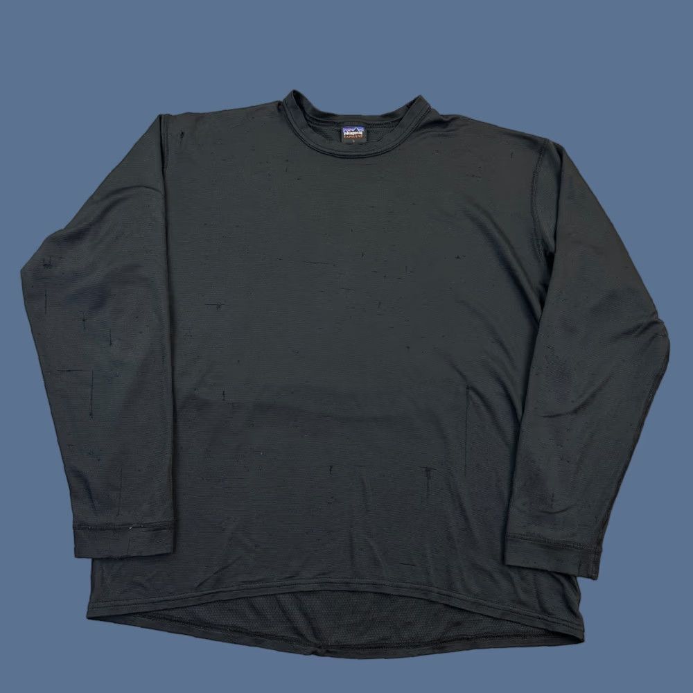 Patagonia VINTAGE Patagonia Capilene Shirt Mens Large Black Long Sleeve Baselayer USA Made Size US L / EU 52-54 / 3 - 1 Thumbnail