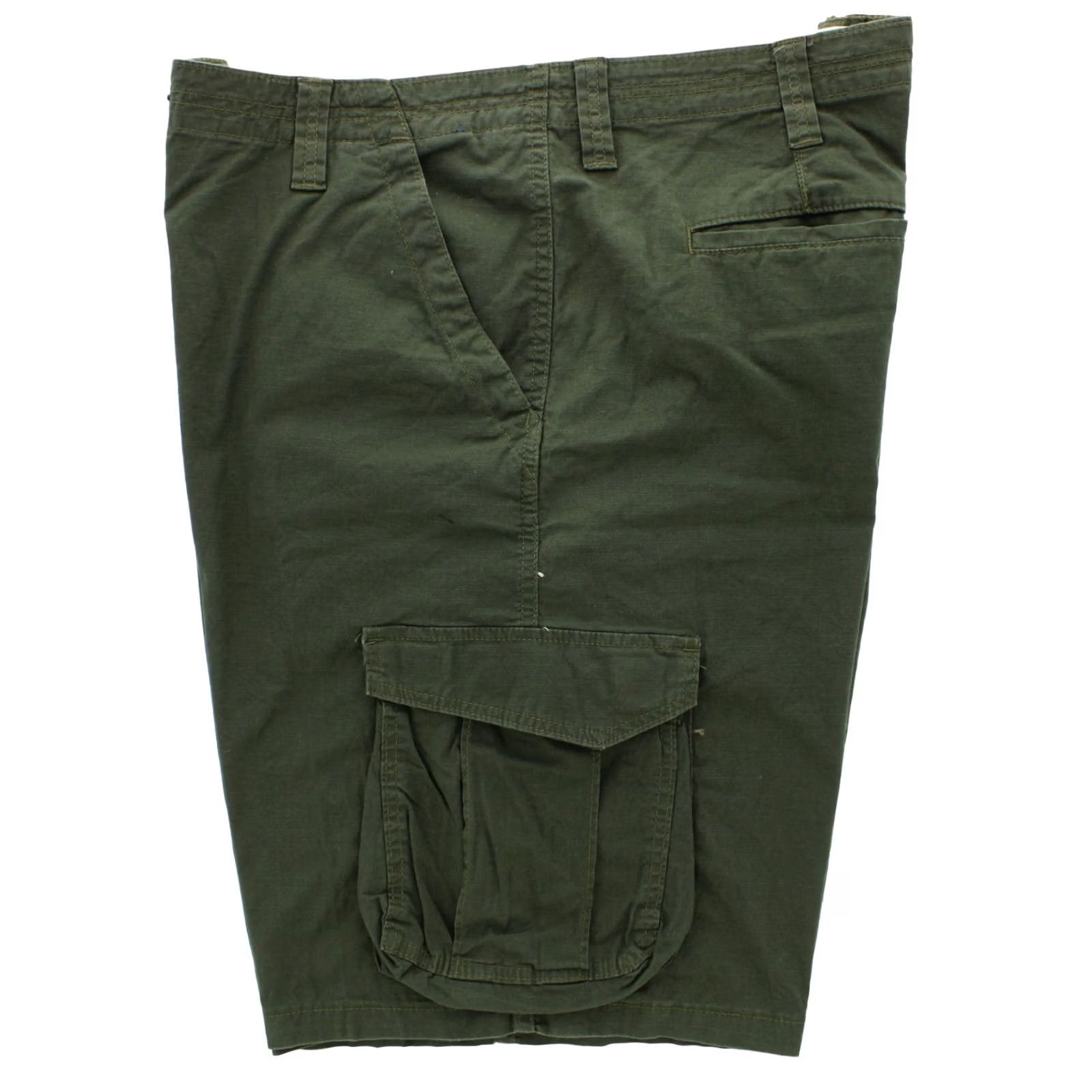 Wrangler Wrangler Authentics Men's Cargo Shorts Big & Tall Lightweight Rip-Stop 7-Pocket OD Green 44in Waist Casual Travel Workwear 10" Inseam Mens Size US 44 / EU 60 - 3 Thumbnail