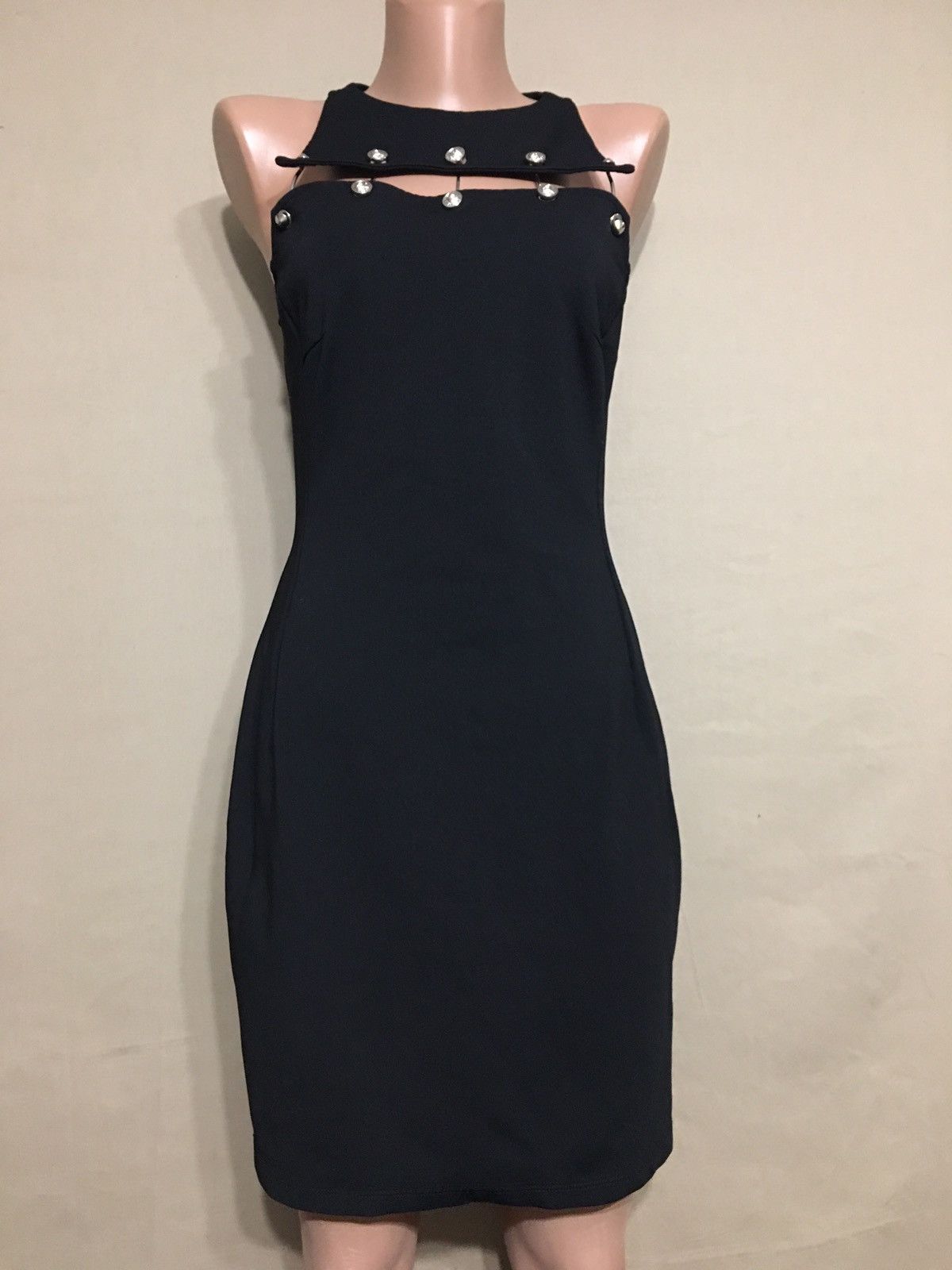 Anthony Vaccarello × Versus Versace VERSUS VERSACE + Anthony Vaccarello Black Mini Dress EU 44 Size M / US 6-8 / IT 42-44 - 3 Thumbnail