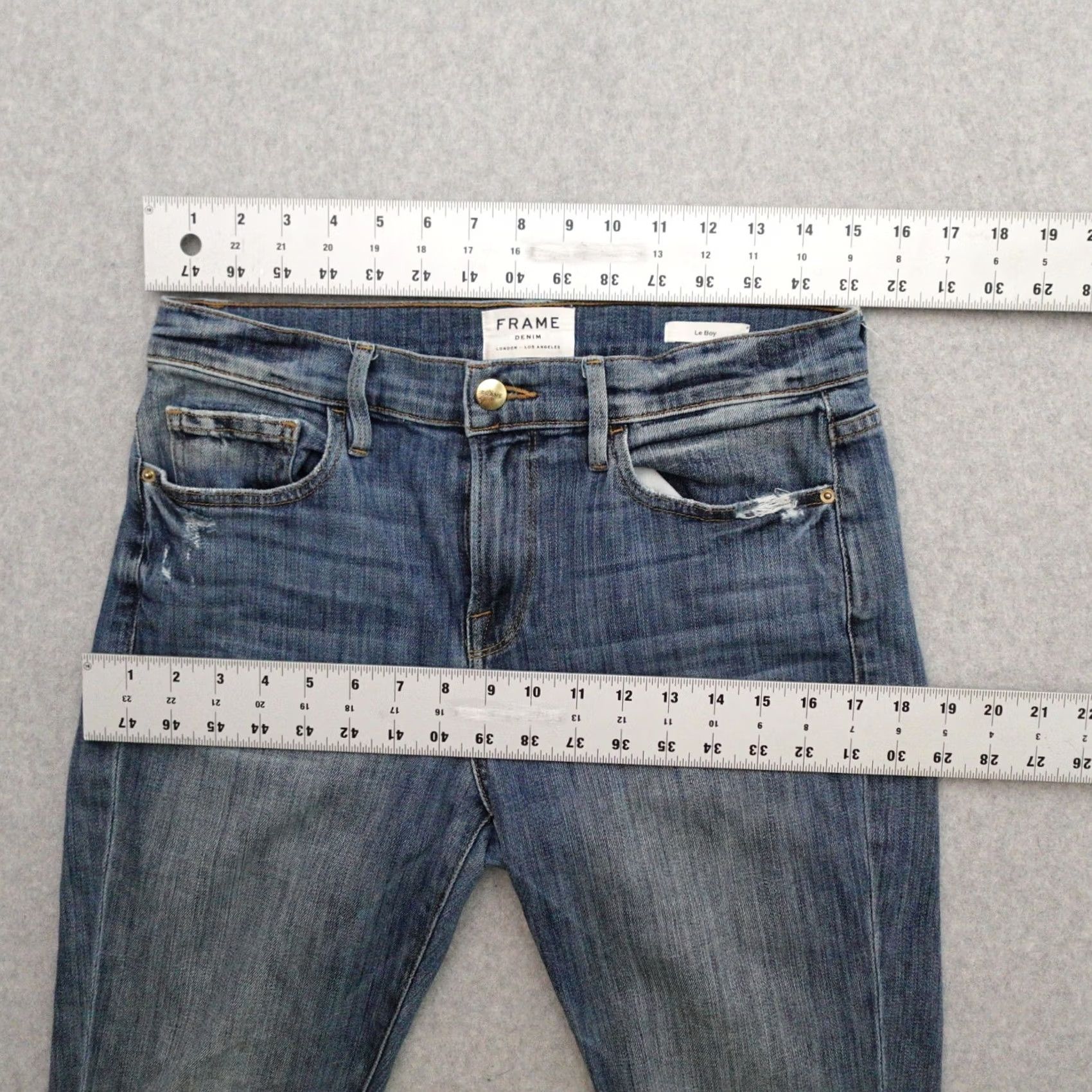Frame FRAME Jeans 28x28 Blue Skinny Womens Relaxed Size 28" / US 6 / IT 42 - 7 Thumbnail