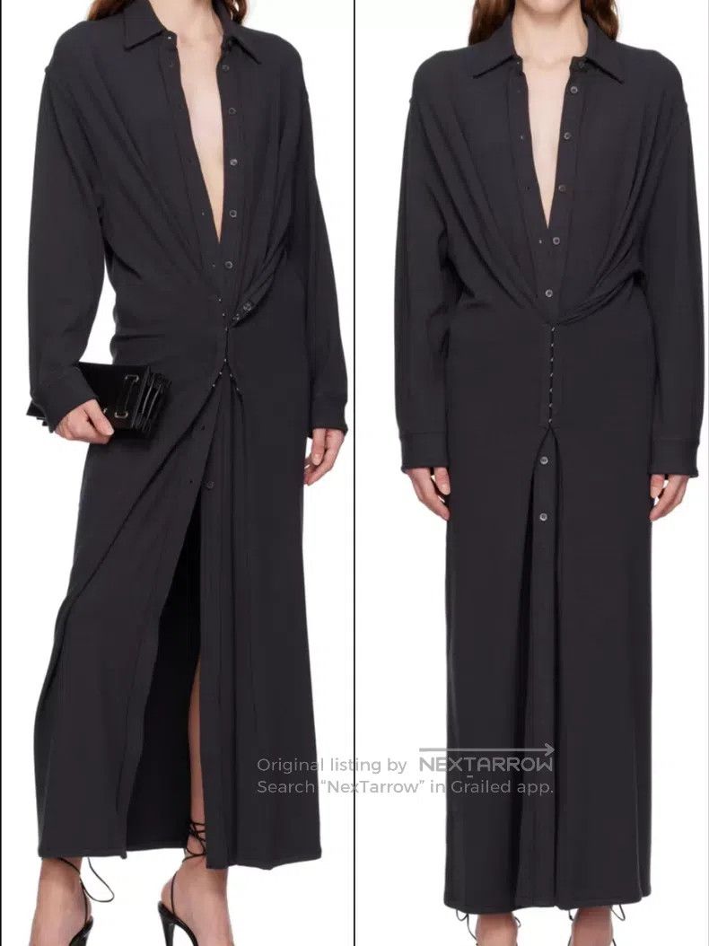 Y/Project Y/Project Dark avant-garde deconstructed collar shirt dres Size S / US 4 / IT 40 - 1 Thumbnail